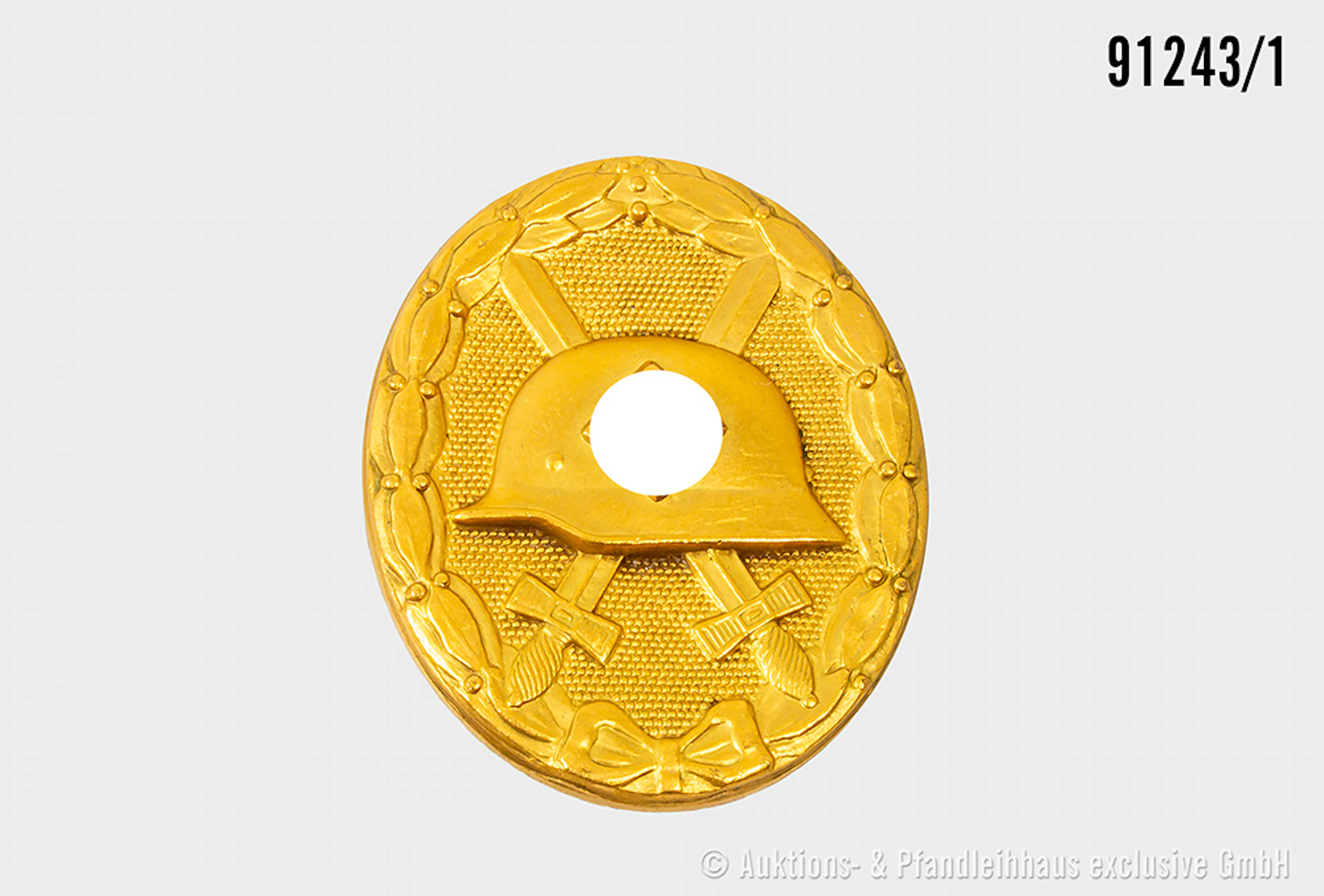 VWA in Gold, Buntmetallausf., guter Zustand