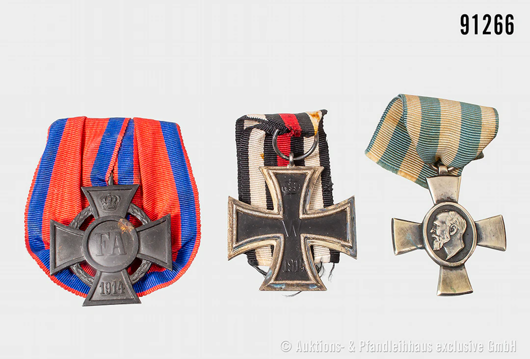 Konv. EK 2 1914, Oldenburg Friedrich August Kreuz 2. Klasse am Nichtkämpferband