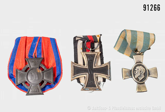Konv. EK 2 1914, Oldenburg Friedrich August Kreuz 2. Klasse am Nichtkämpferband