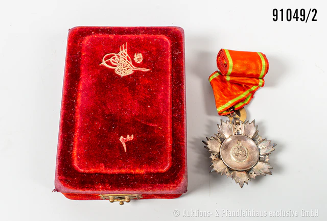 Osmanisches Reich, Medjidie-Orden 3. Kl., Kommandeurkreuz, im Etui