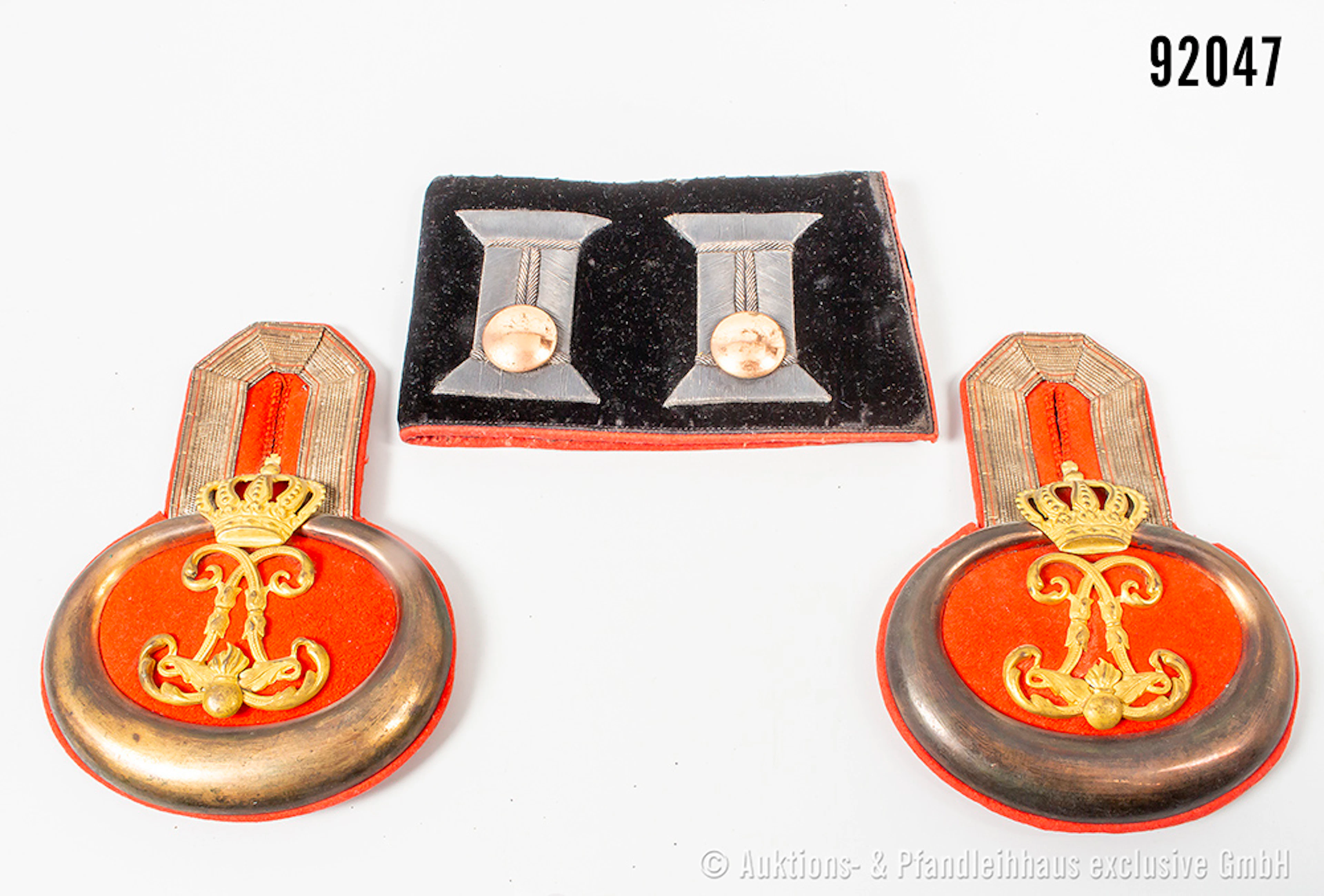 Hessen-Darmstadt 1 Paar Epauletten Leutnant Feld-Artillerie Regiment