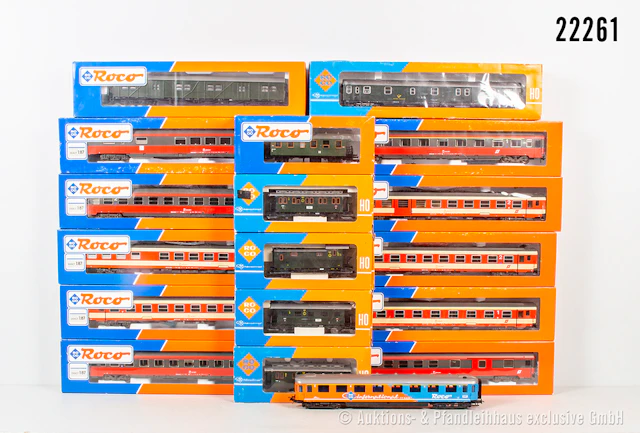Roco H0: 18x Reisezugwagen, AC, Z 1-3, 17x OVP