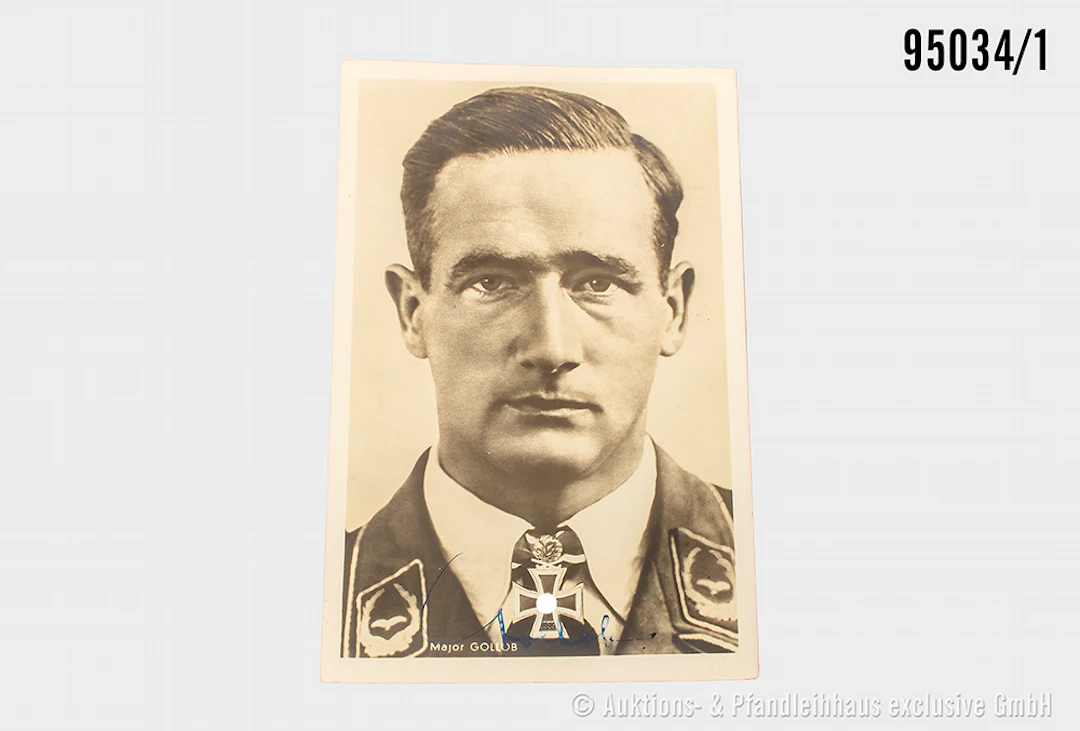 Hoffmann Ritterkreuzträger-Postkarte, Schwerterträger Major Gordon