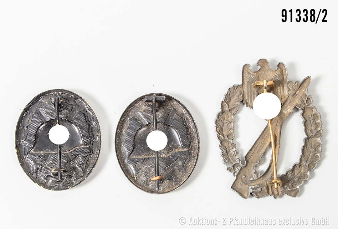 Konv. EK 2 1939, mit Knopflochschleife, Ostmedaille, 2 VWA Schwarz