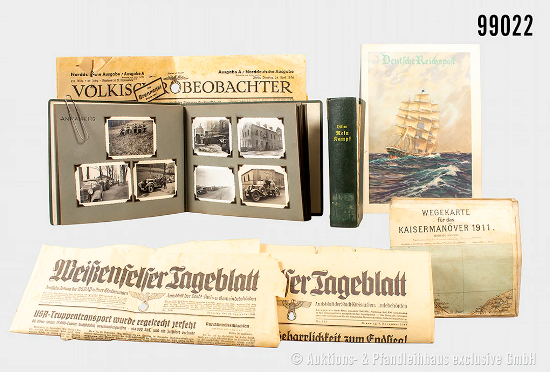 Konv. Verschiedenes, Adolf Hitler "Mein Kampf", neu gebunden mit losem