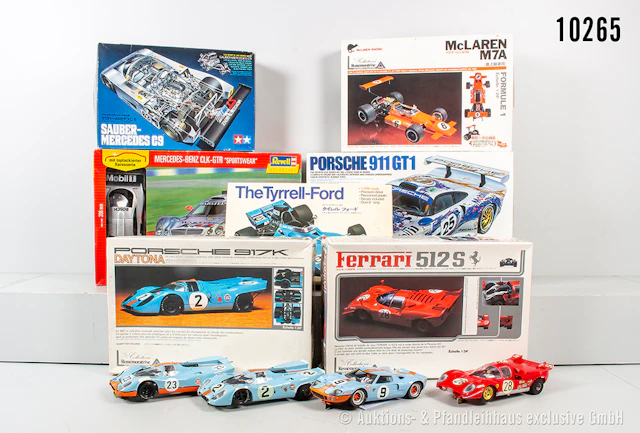 Konv. Bausätze Automodelle, teilweise gebaute Slotcars, Rennwagen