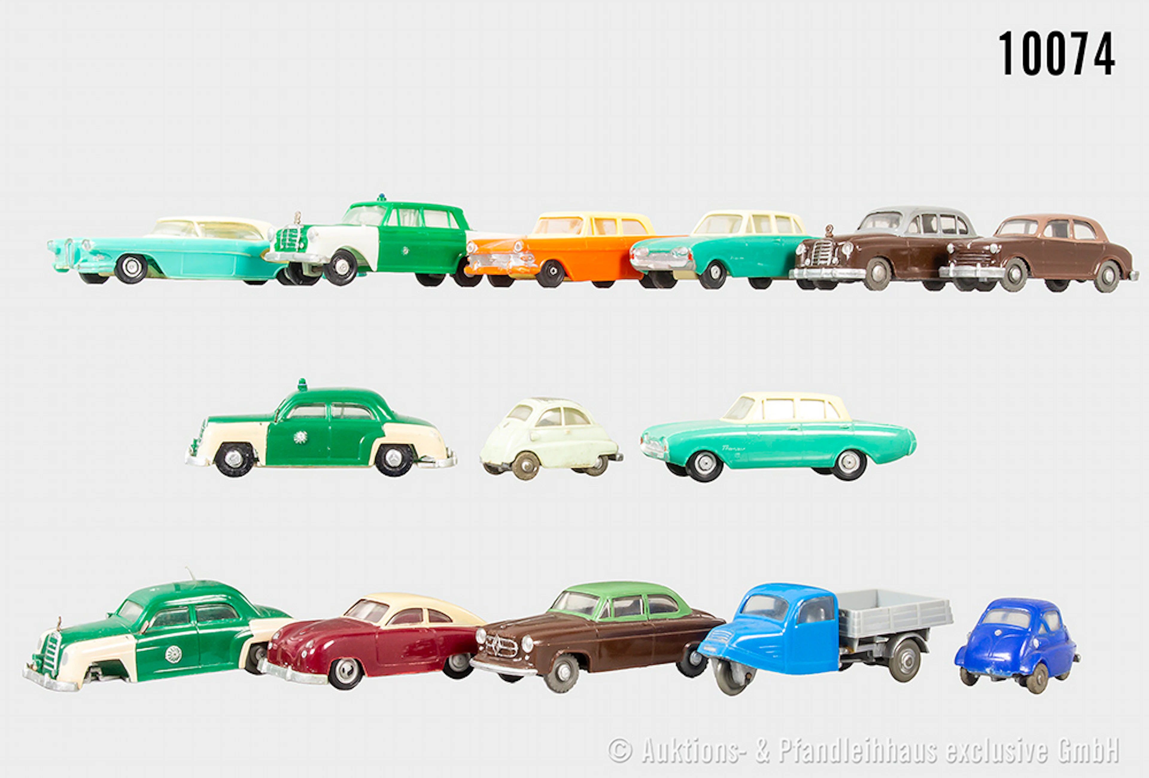 Siku Plastik Modellfahrzeuge, dabei Mercedes 190, Goliath GD 750