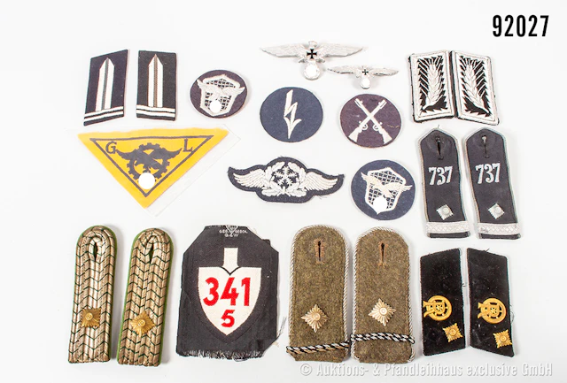 Konv. versch. Effekten, u.a. RAD, HJ, Luftwaffe und Reichskriegerbund