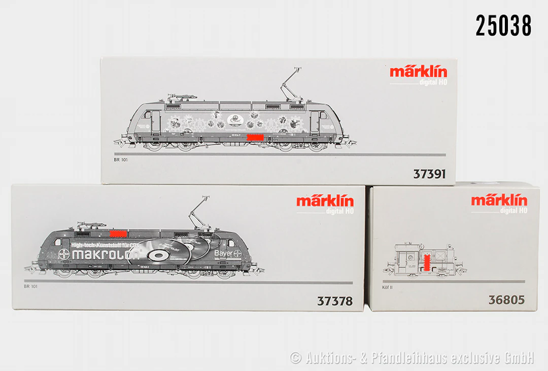 Märklin digital H0: 36805 Diesellok Köf II, SKW & 37378 E-Lok, DB