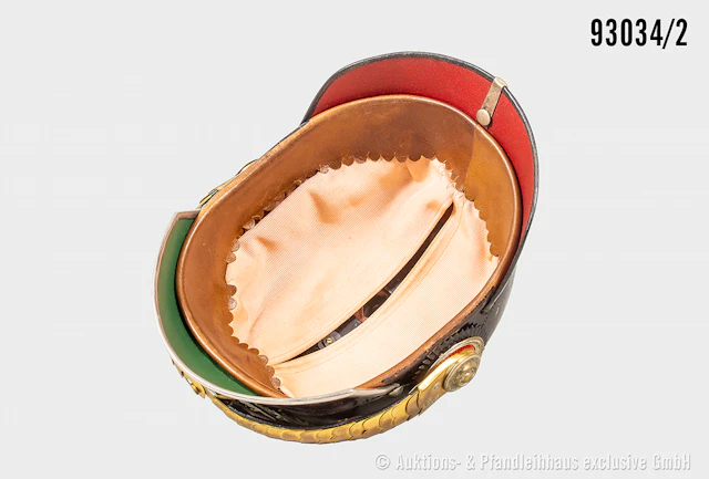 Preußen, Pickelhaube für Offiziere der Garde Dragoner, komplett mit