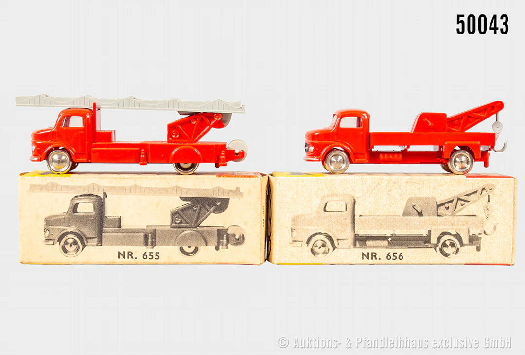 Lego System H0 Modellfahrzeuge, Mercedes-Benz, 655 Feuerwehr Leiterwagen