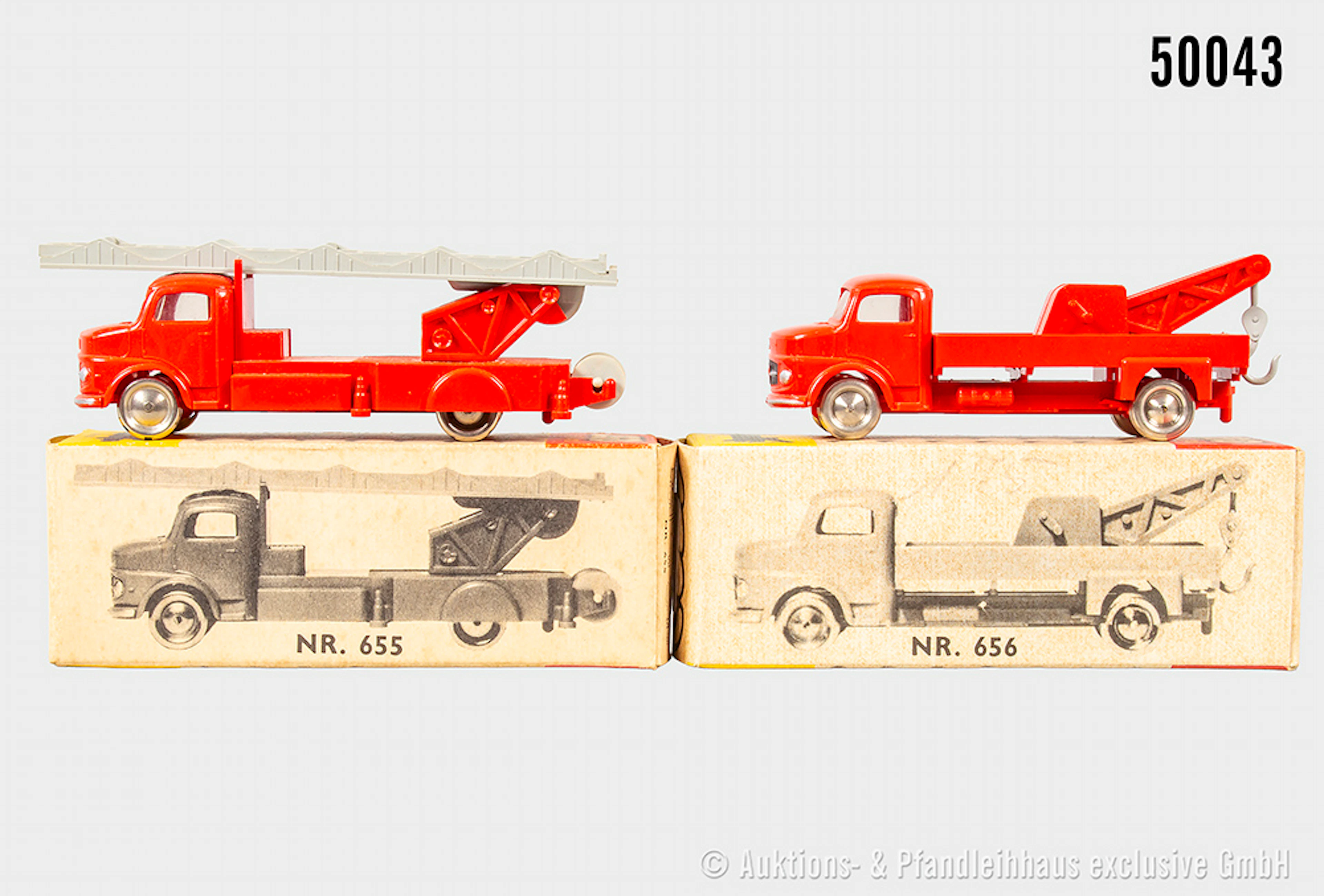 Lego System H0 Modellfahrzeuge, Mercedes-Benz, 655 Feuerwehr Leiterwagen