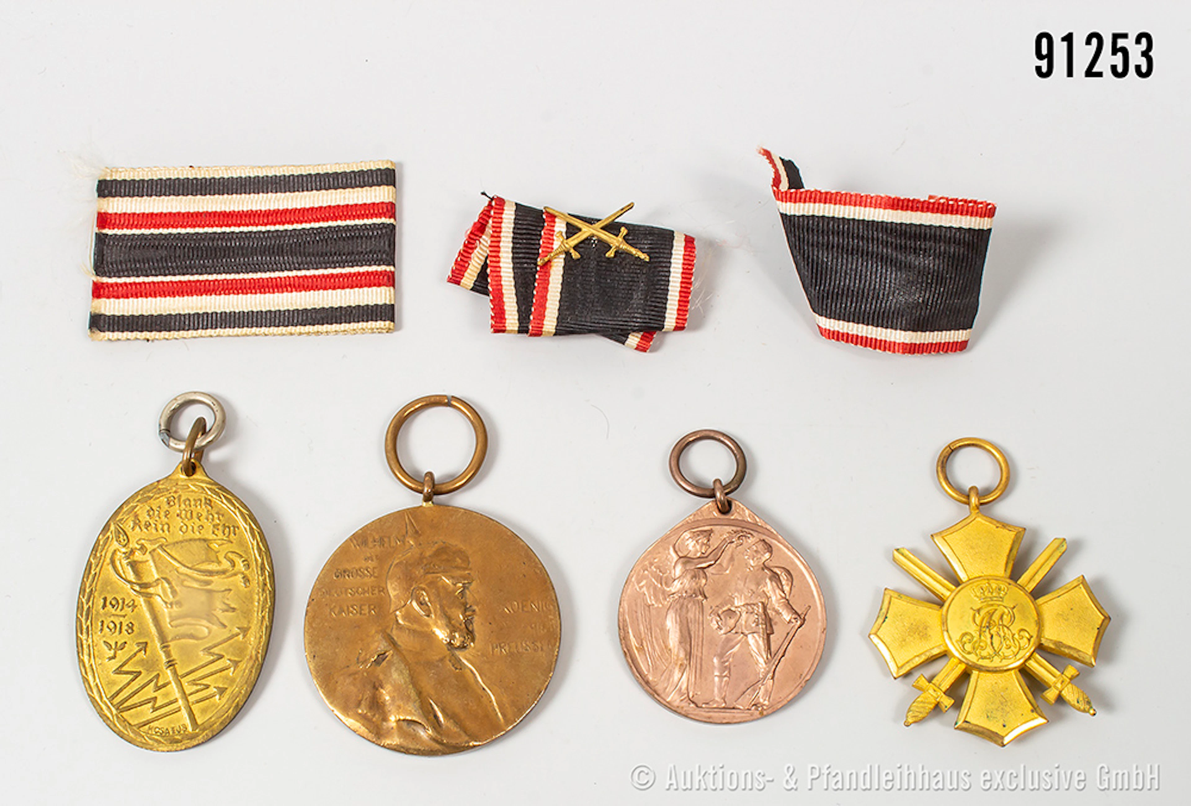 Konv. Sachsen Allgemeines Ehrenzeichen mit Schwertern, Centenarmedaille