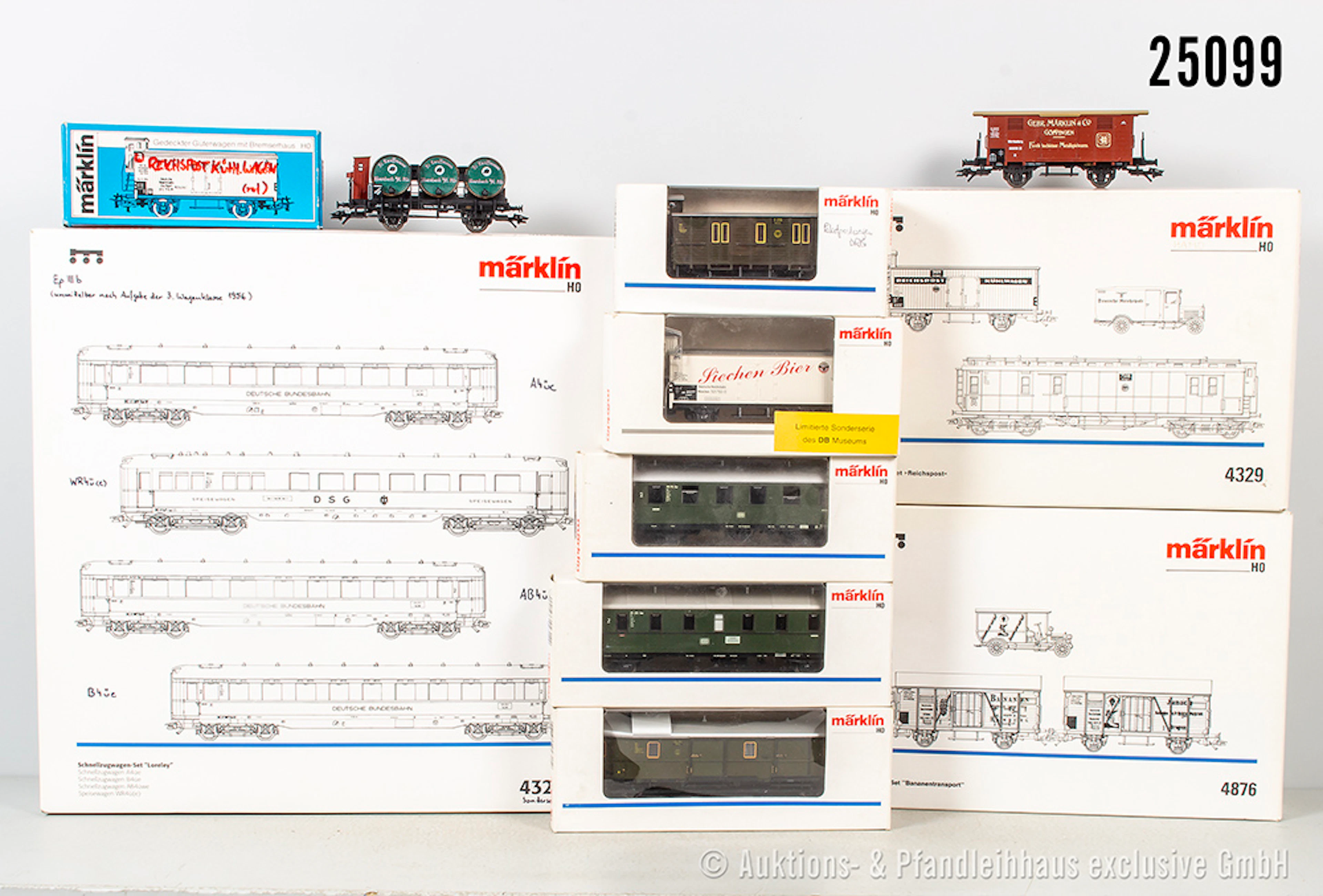 Märklin H0: 3x Wagenpackung: 43299, 4329, 4876 & 8x Wagen u.a. : 4507