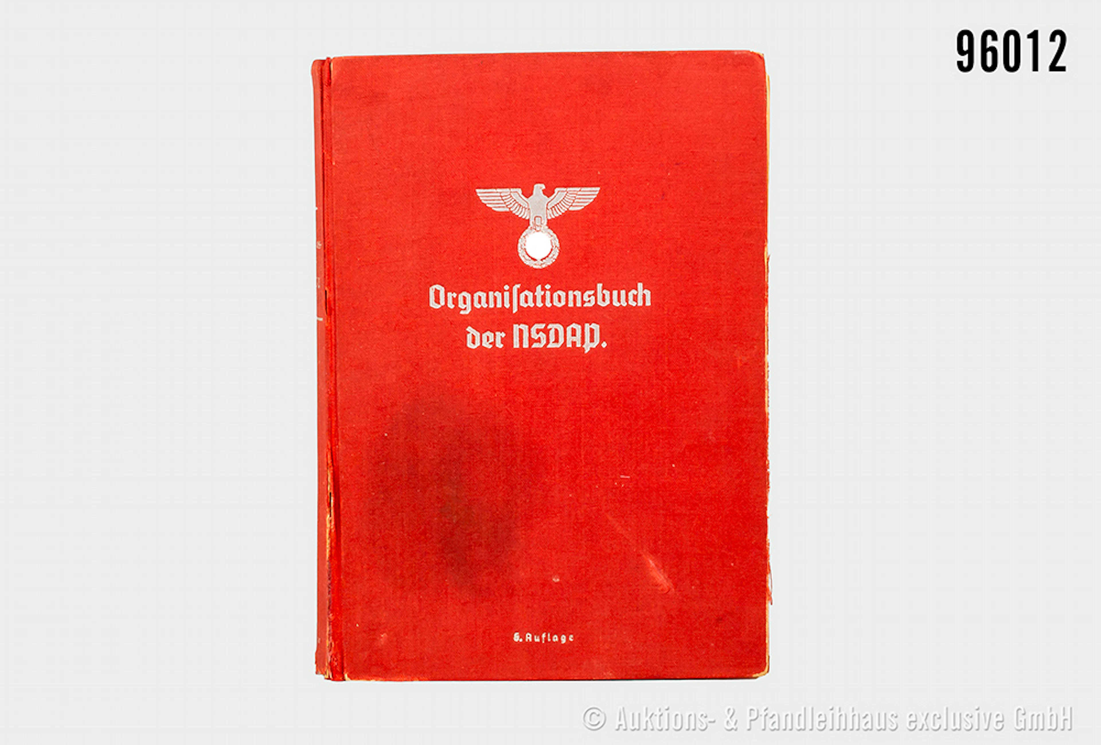Organisationsbuch der NSDAP, 6. Auflage 1940, guter Zustand, teilw.