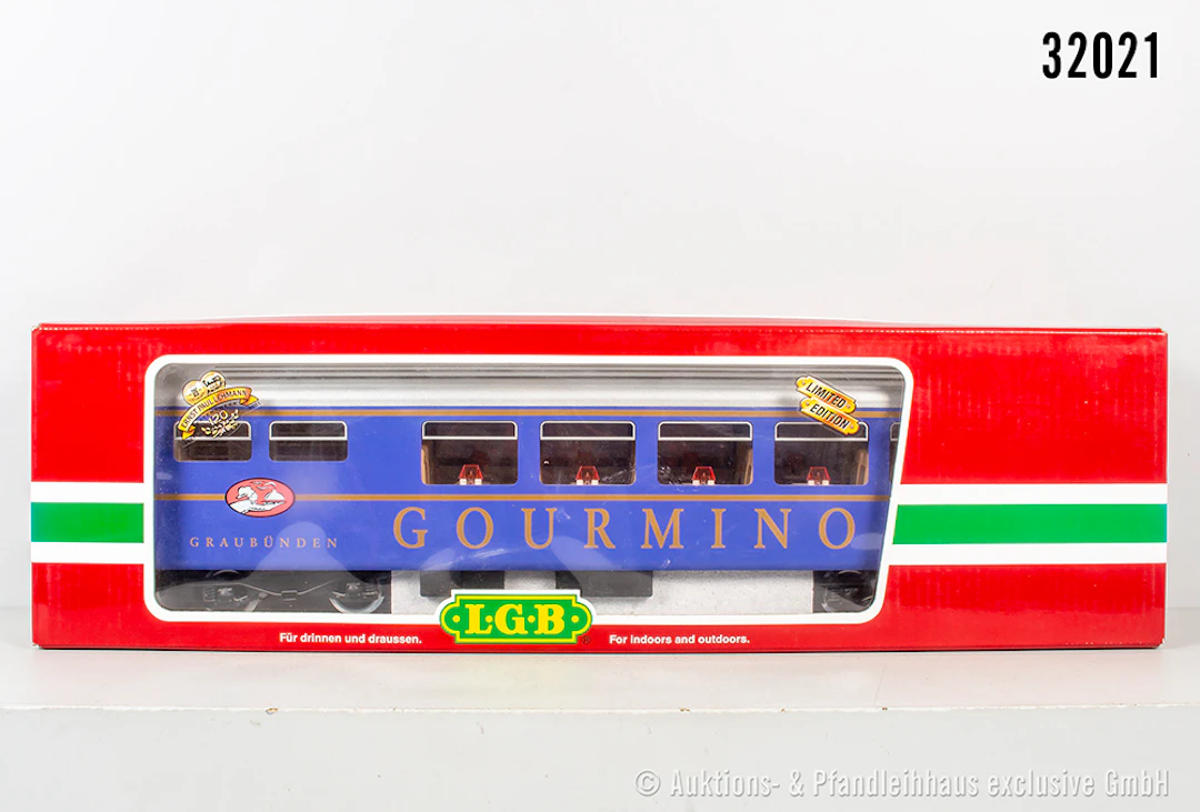 LGB Spur 2m: 31680 Speisewagen "Gourmino, RhB "", Z 2, OVP