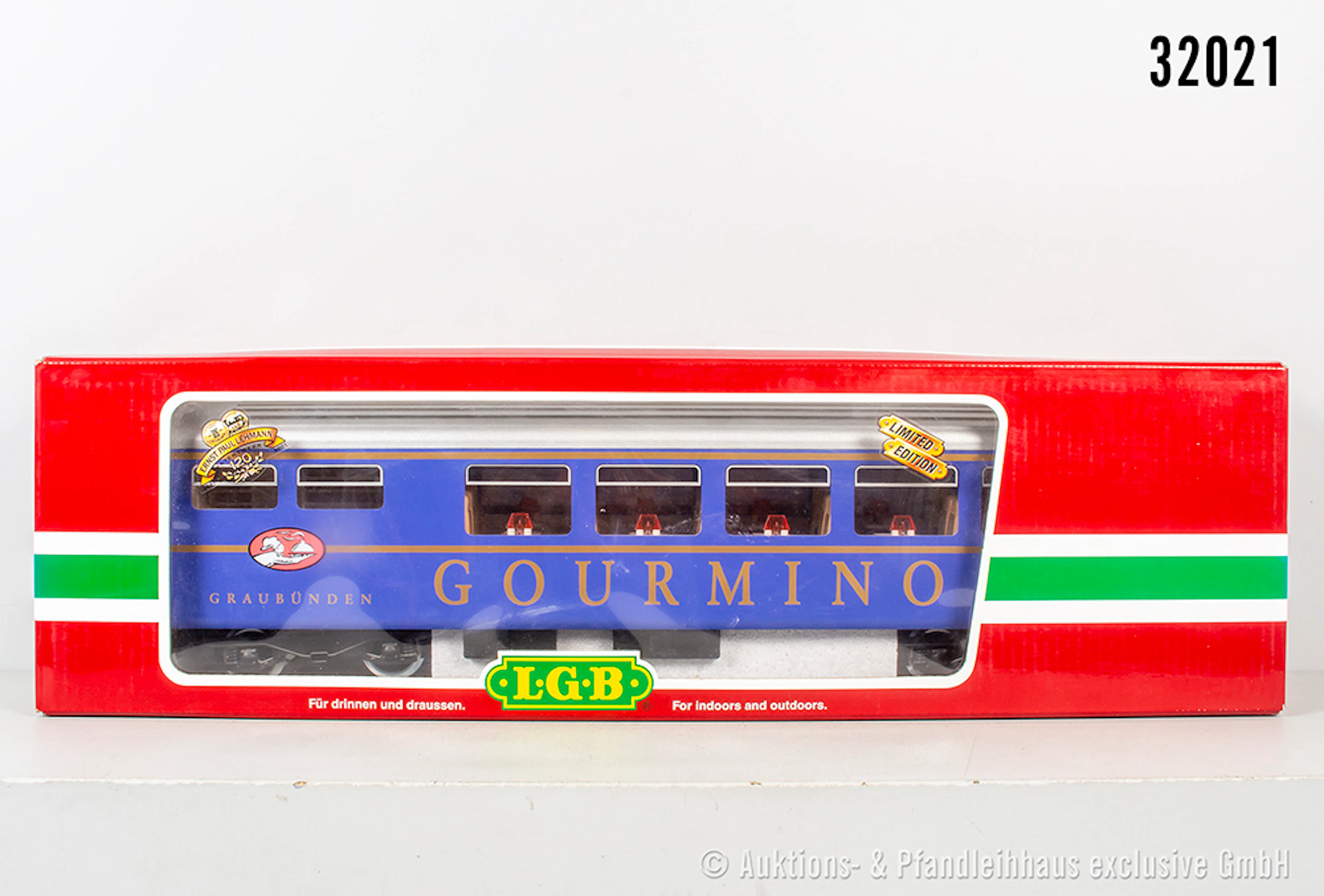 LGB Spur 2m: 31680 Speisewagen "Gourmino, RhB "", Z 2, OVP
