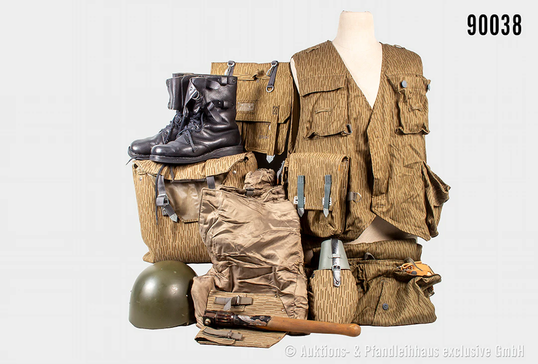 NVA Konv. Fallschirmjäger, u.a. Fallschirmjäger-Transporttasche (FJT