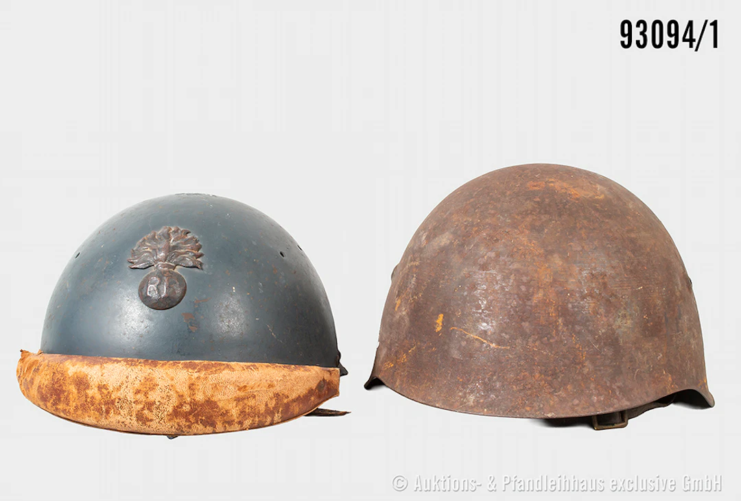 Konv. Frankreich Stahlhelm Modell 1936 für die Panzertruppen, sowie