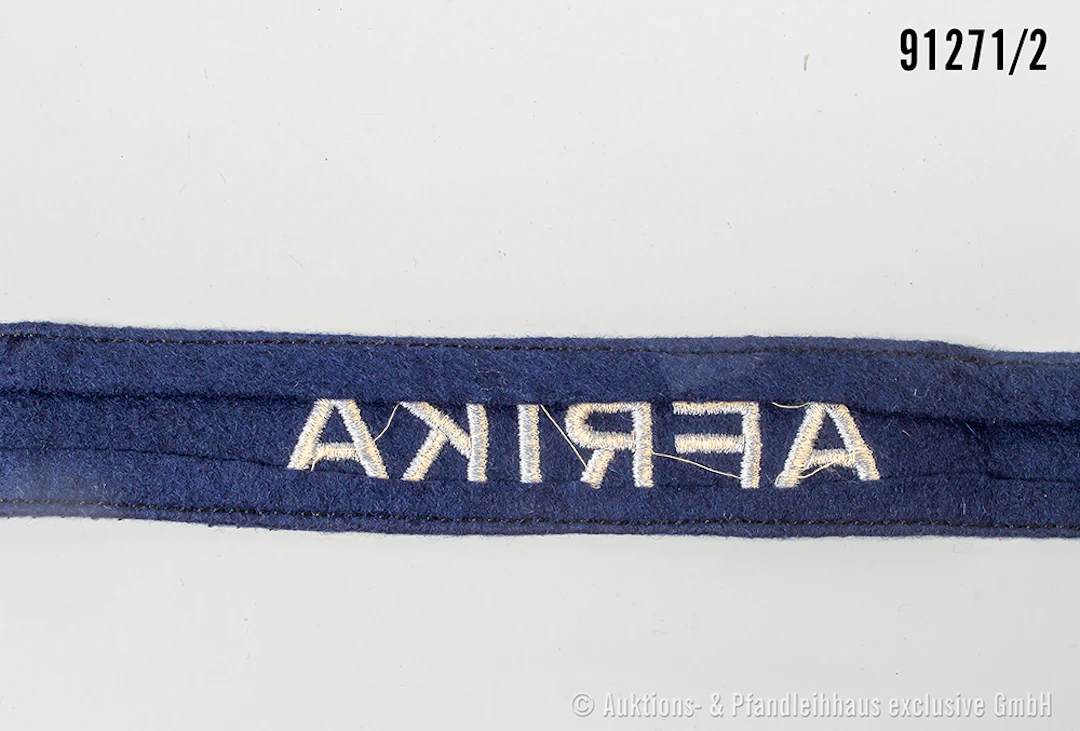 Ärmelband Afrika (blaue Ausführung für die Luftwaffe) , L ca. 38 cm
