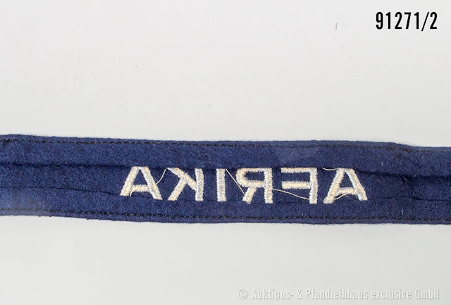 Ärmelband Afrika (blaue Ausführung für die Luftwaffe) , L ca. 38 cm