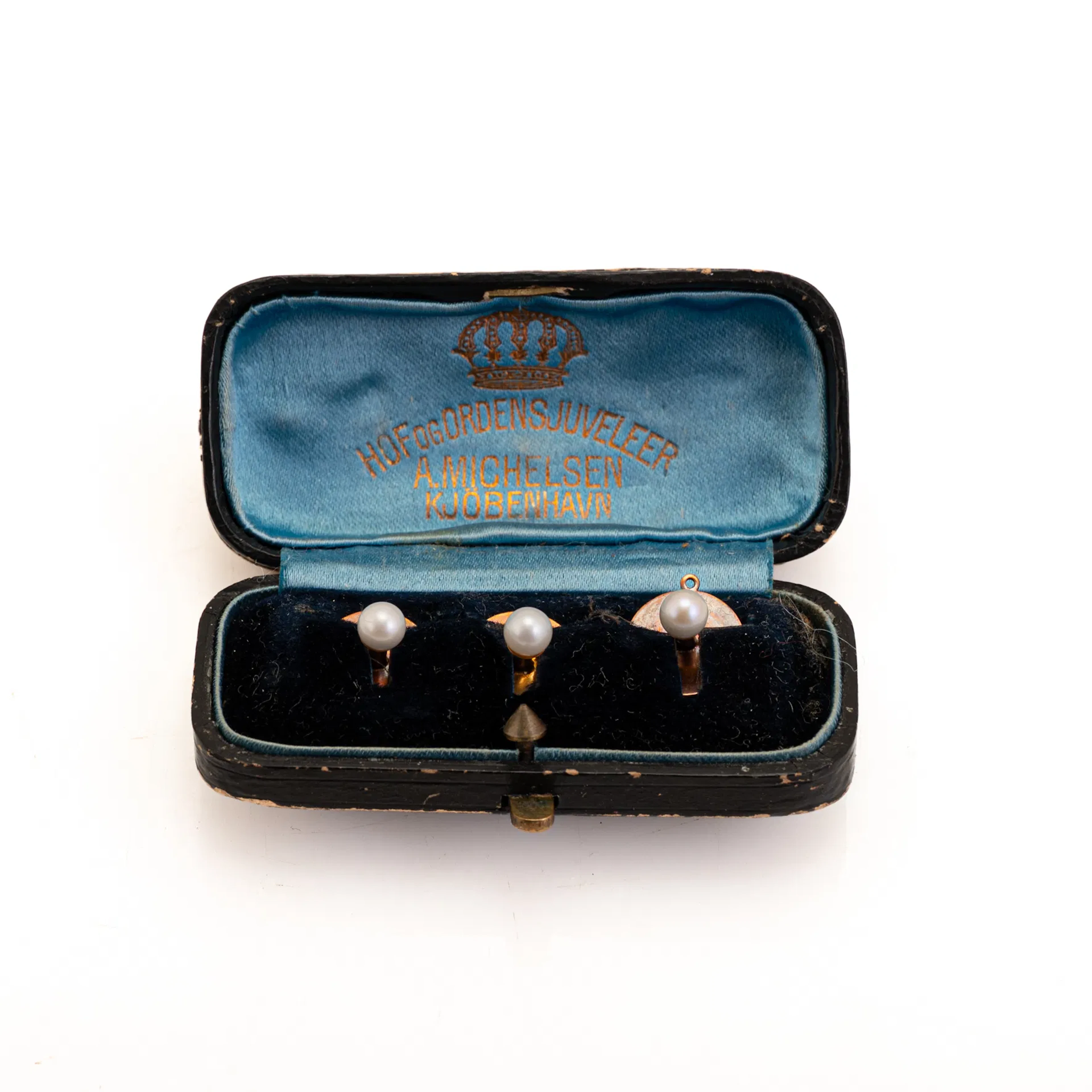SKJORTKNAPPAR, 3 st, 14 k guld