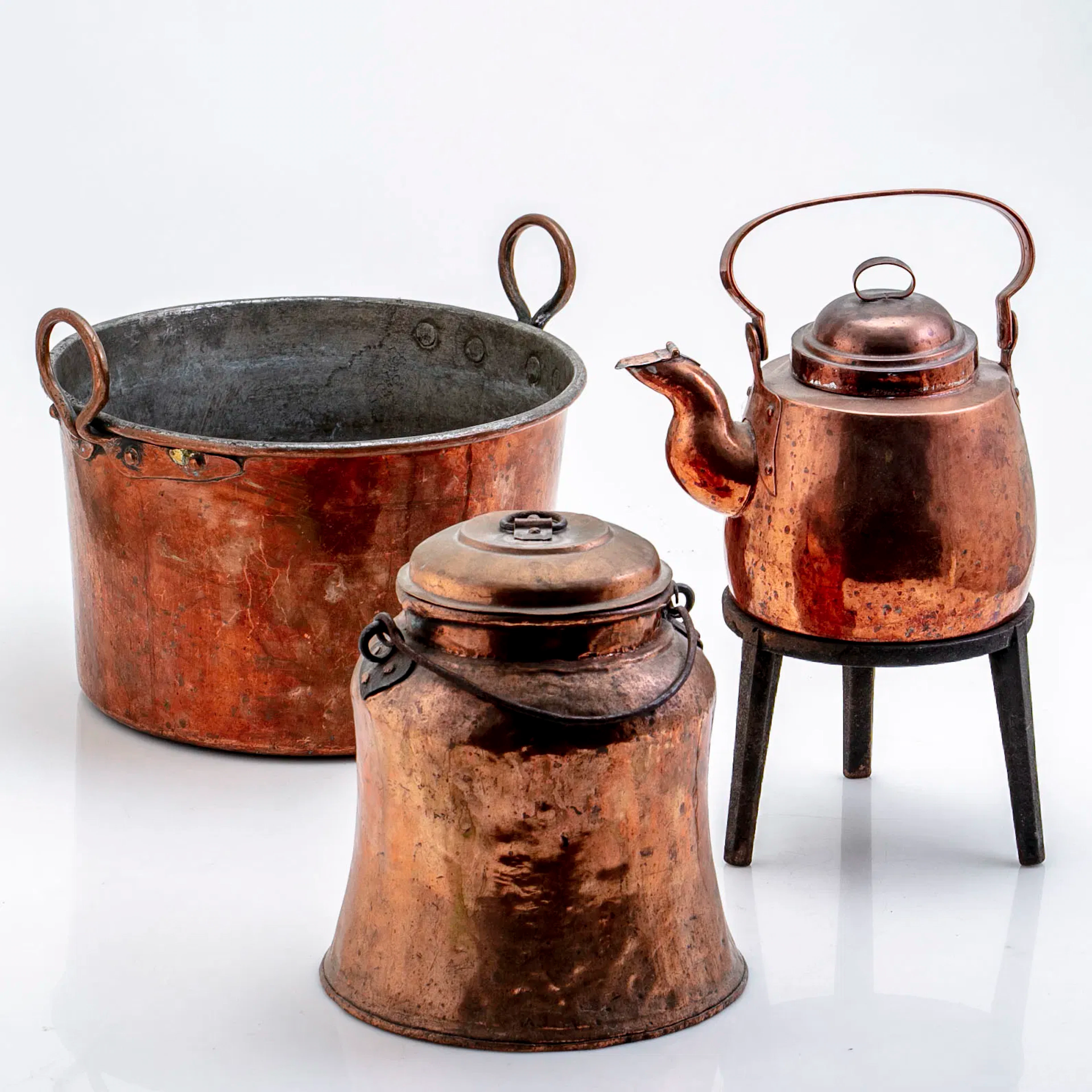 KOPPARFÖREMÅL, 3 delar, 1800-tal