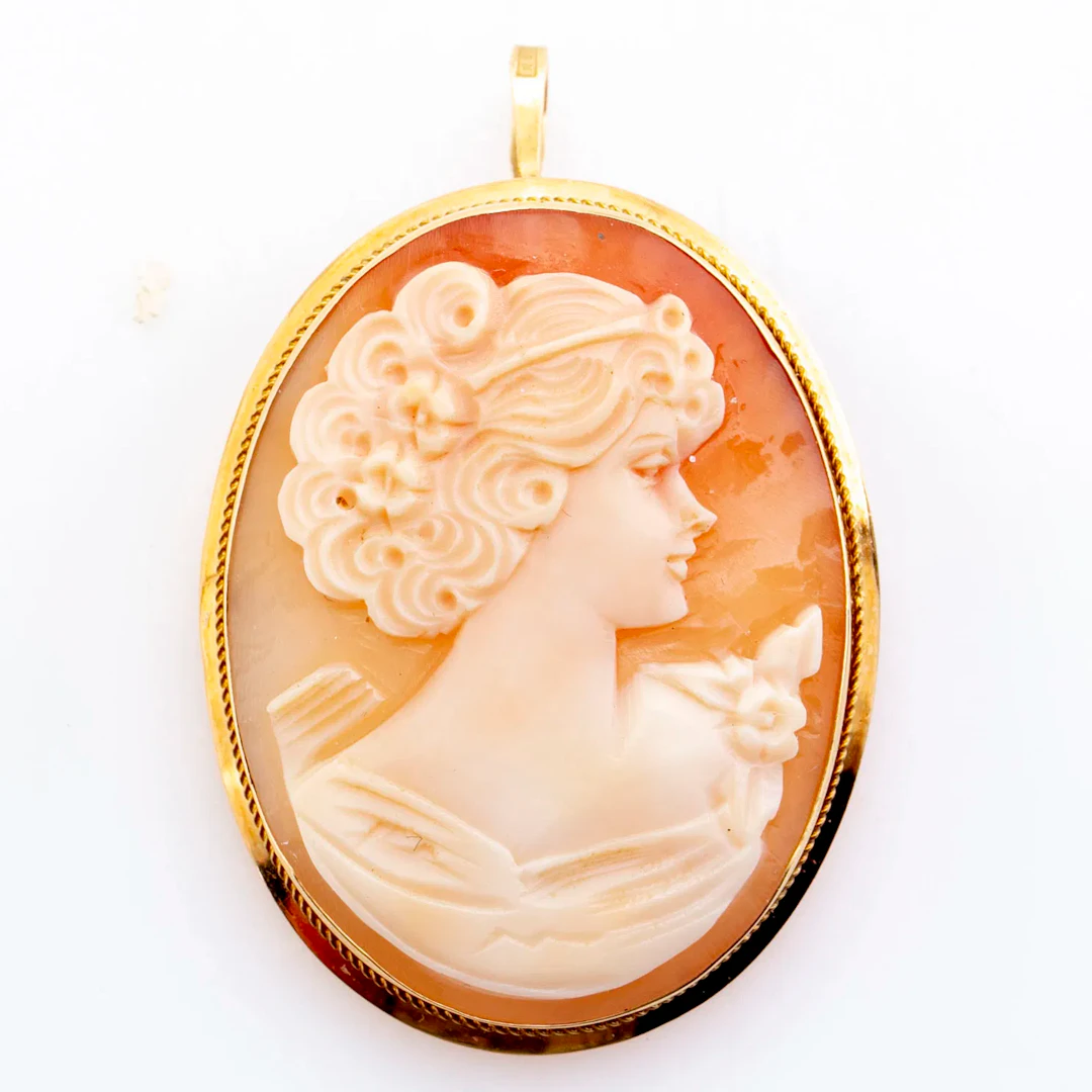 HÄNGE / BROSCH, 18 k guld