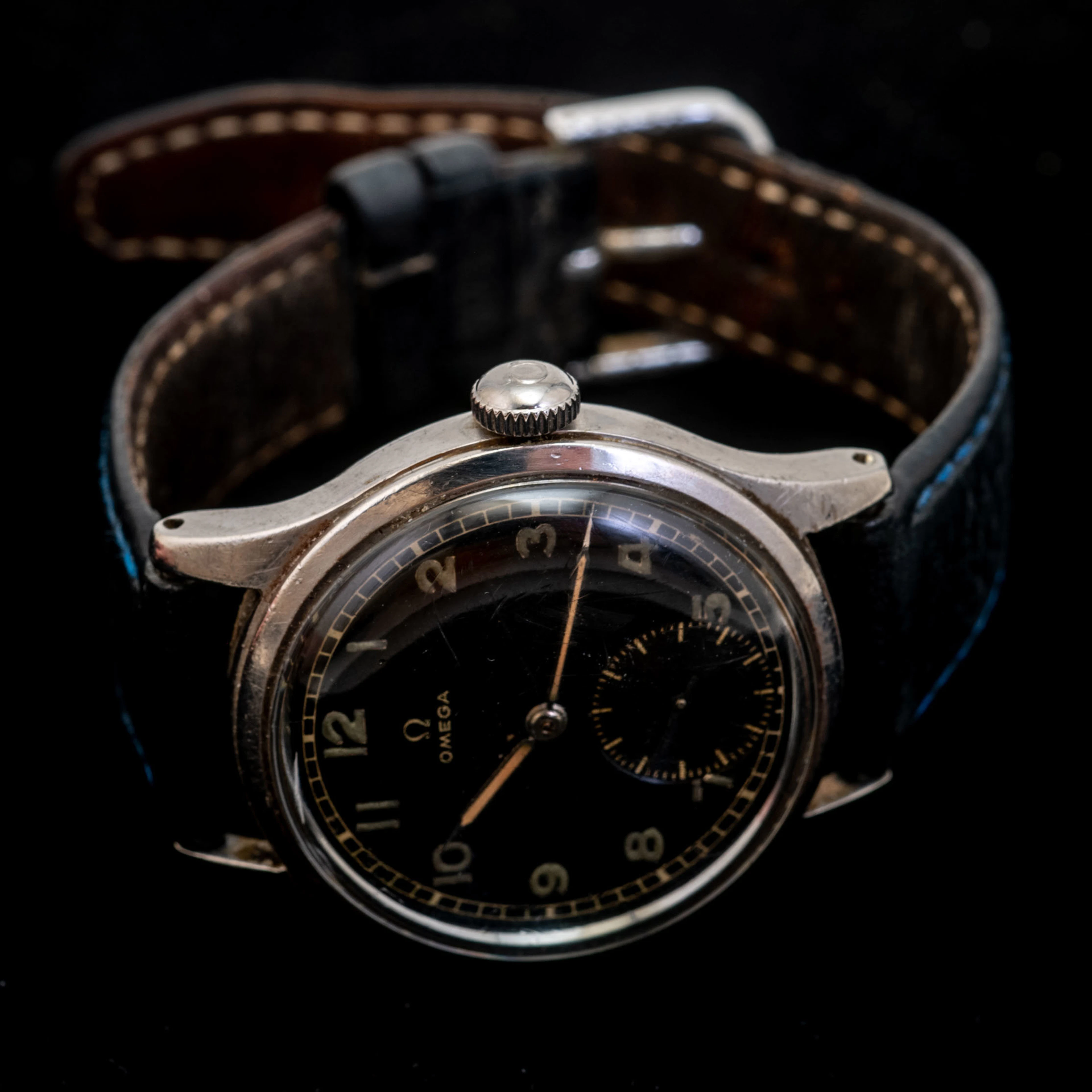 OMEGA, armbandsur, "Suverän", stål, ca 1945