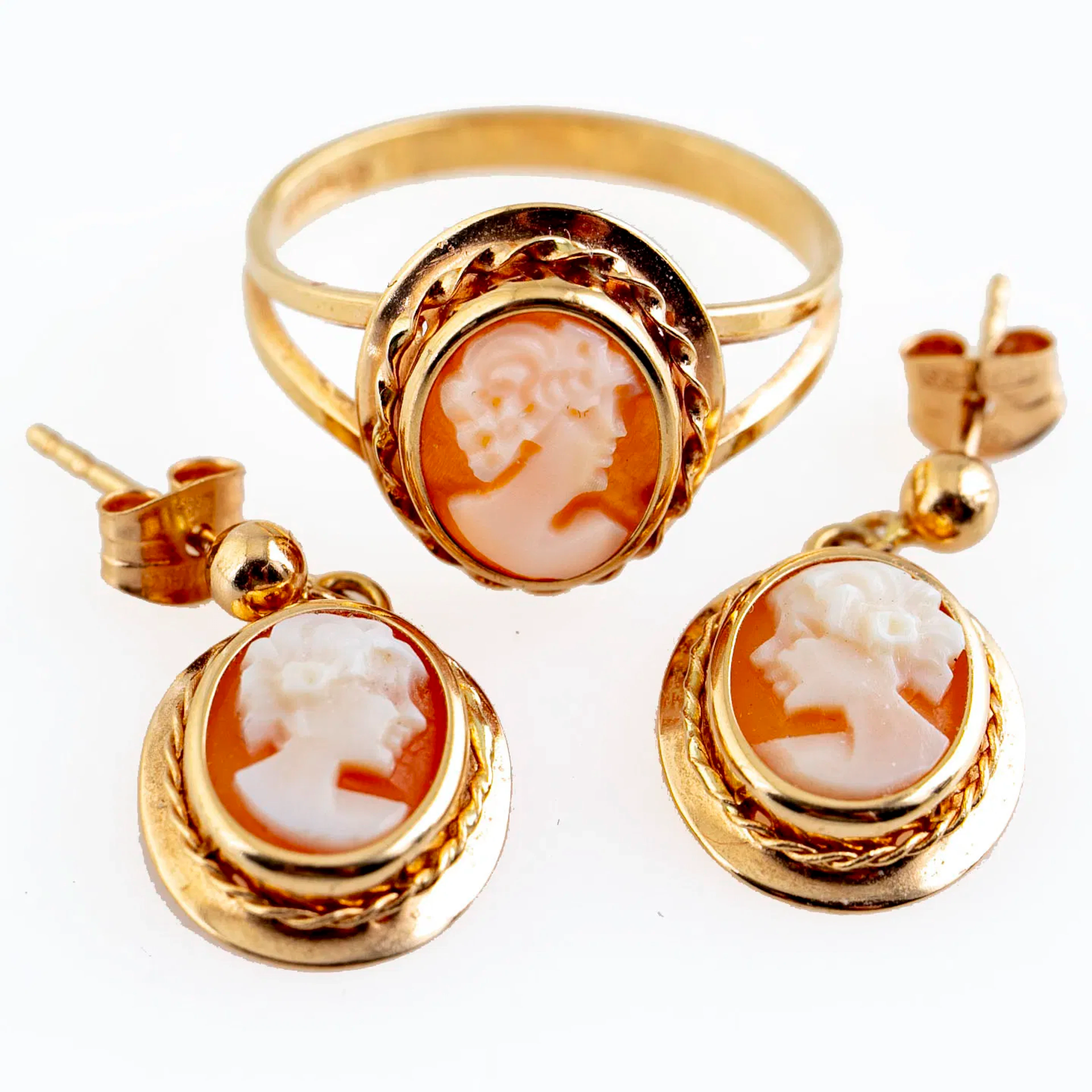 ÖRHÄNGEN, 1 par, RING, 18 k guld