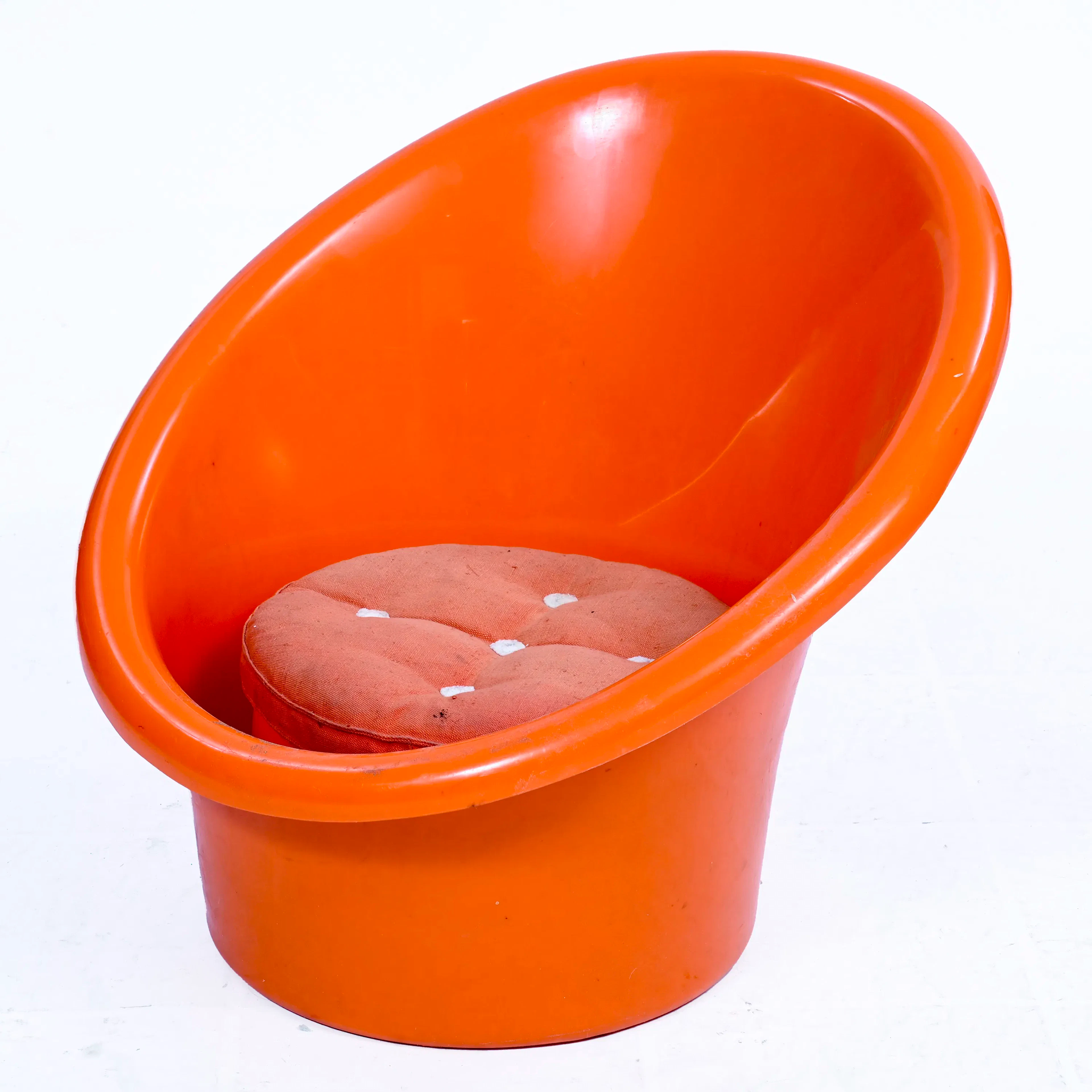 FÅTÖLJ, "Skopa", IKEA, orange plast