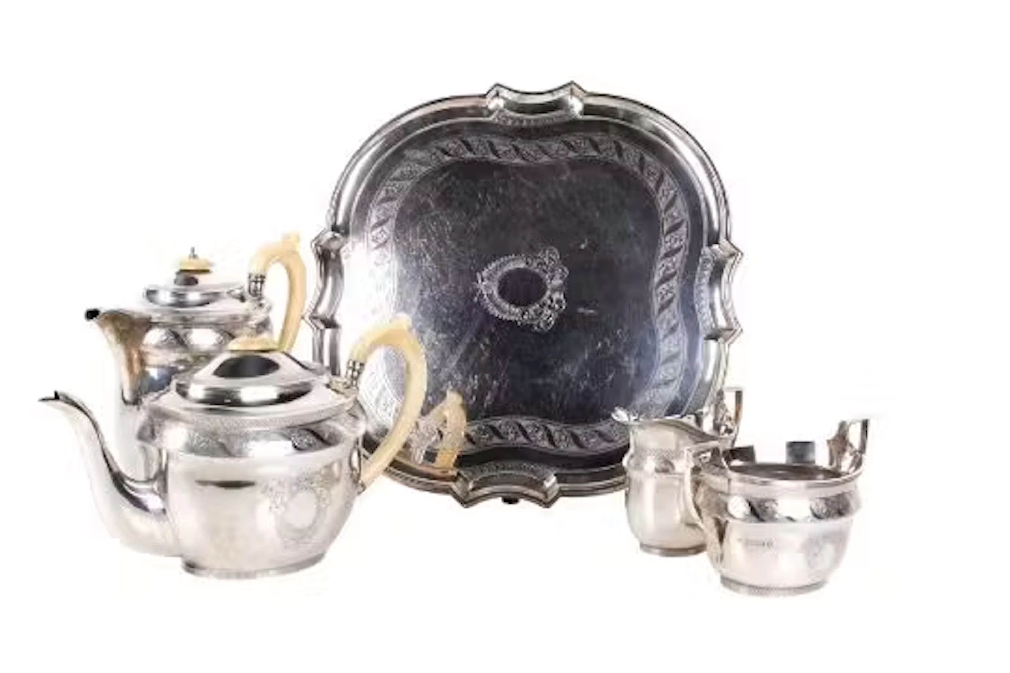 A 1930s four piece silver tea and coffee set.