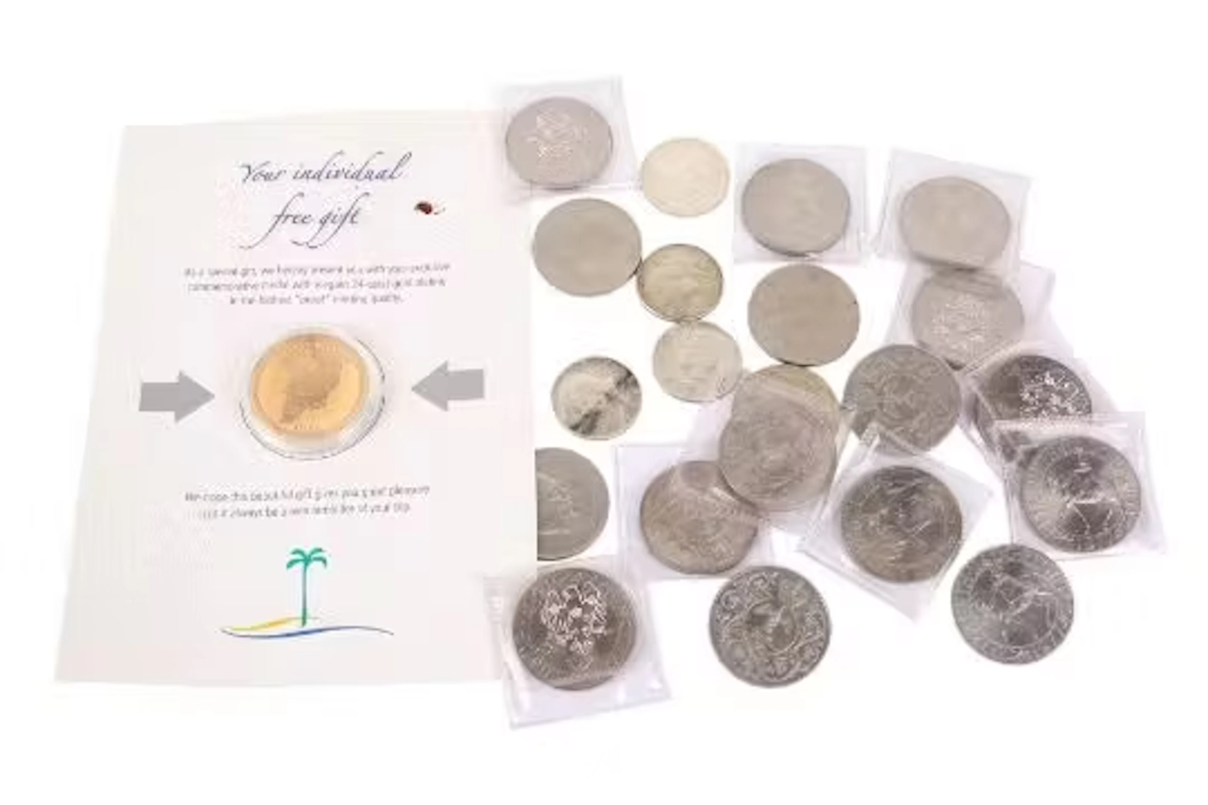 A small group of assorted 20th century coins.