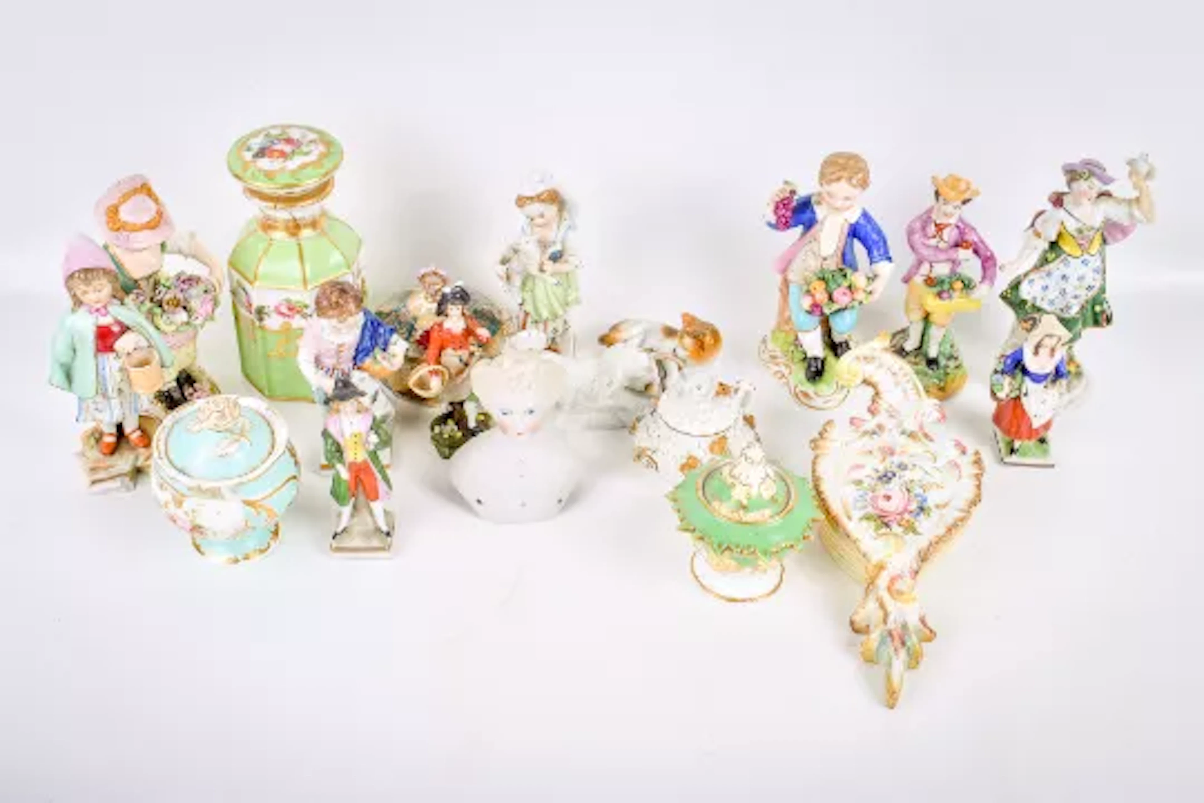A collection of 19th century miscellaneous mostly continental porcelain