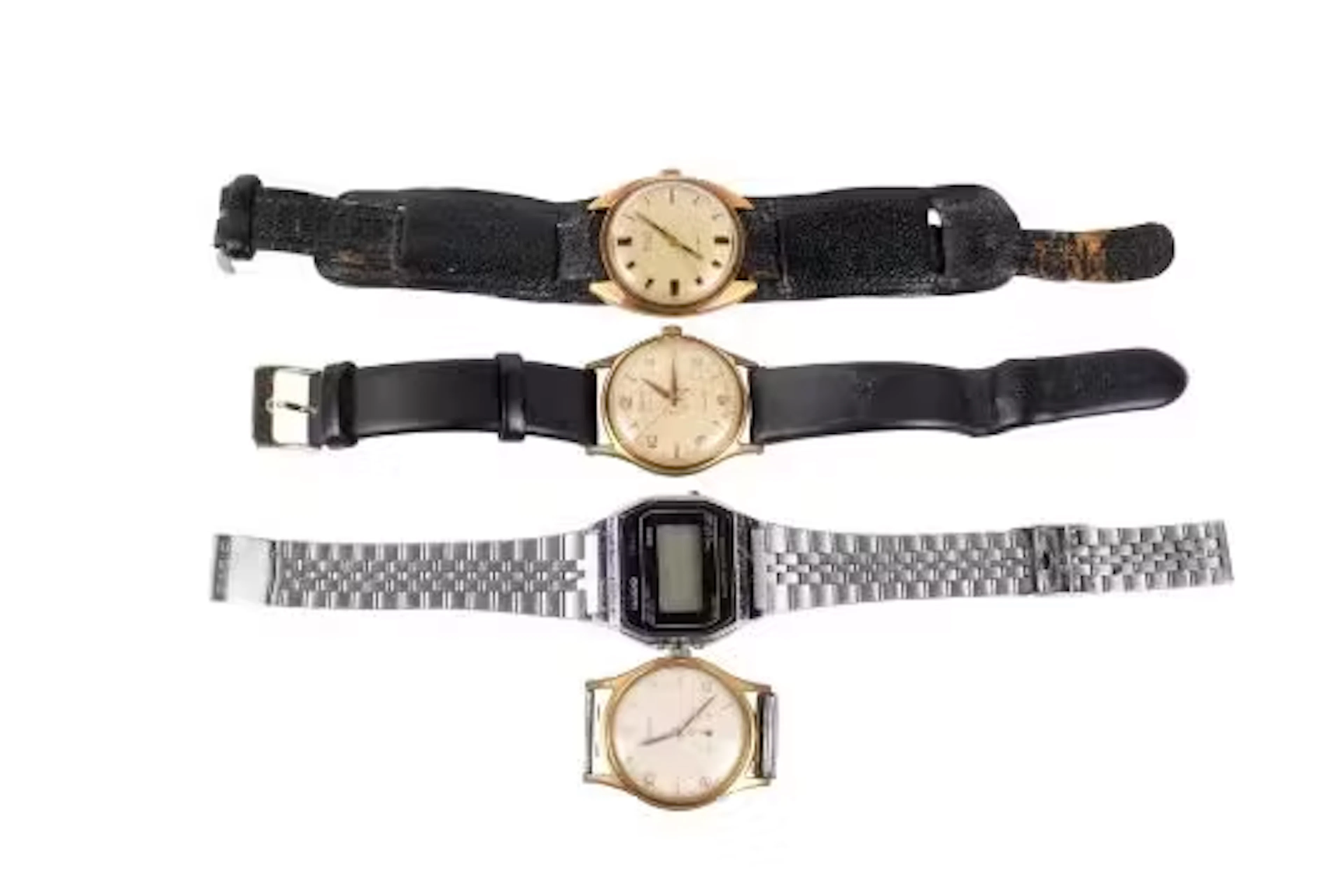 Four gentlemen's wristwatches.