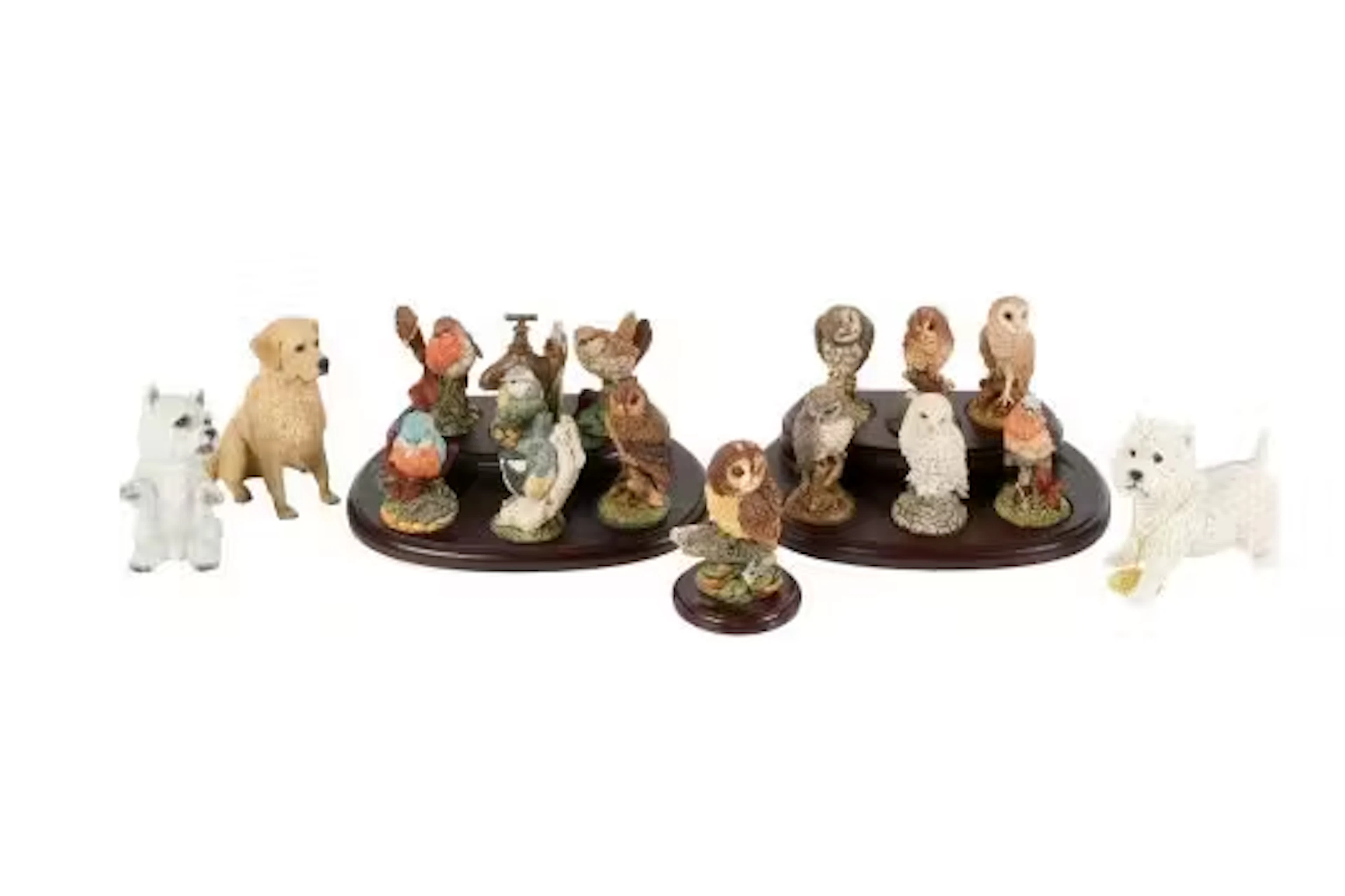 A collection of assorted animal figurines.