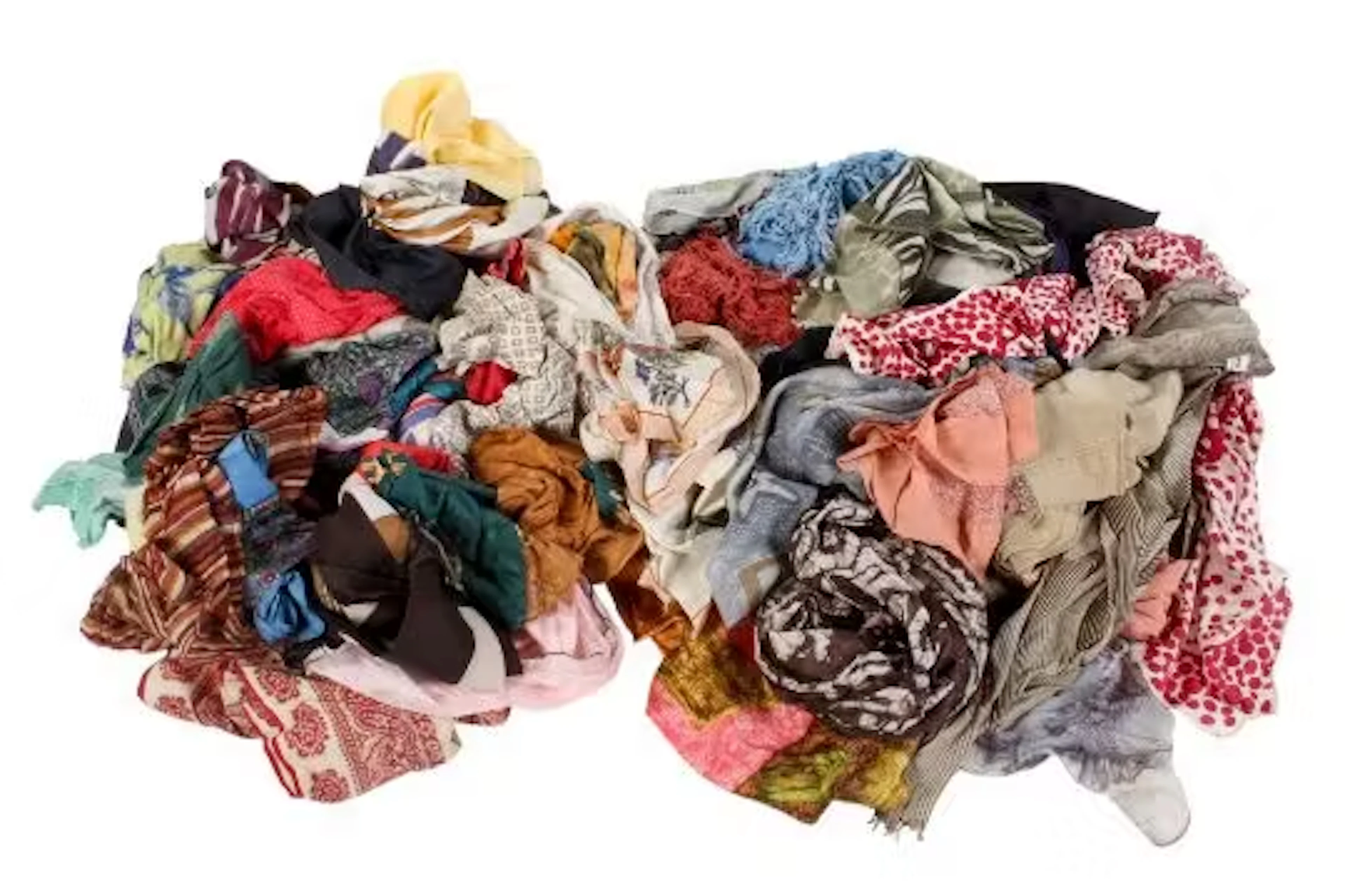 A large collection of assorted vintage women's fashion silk and other