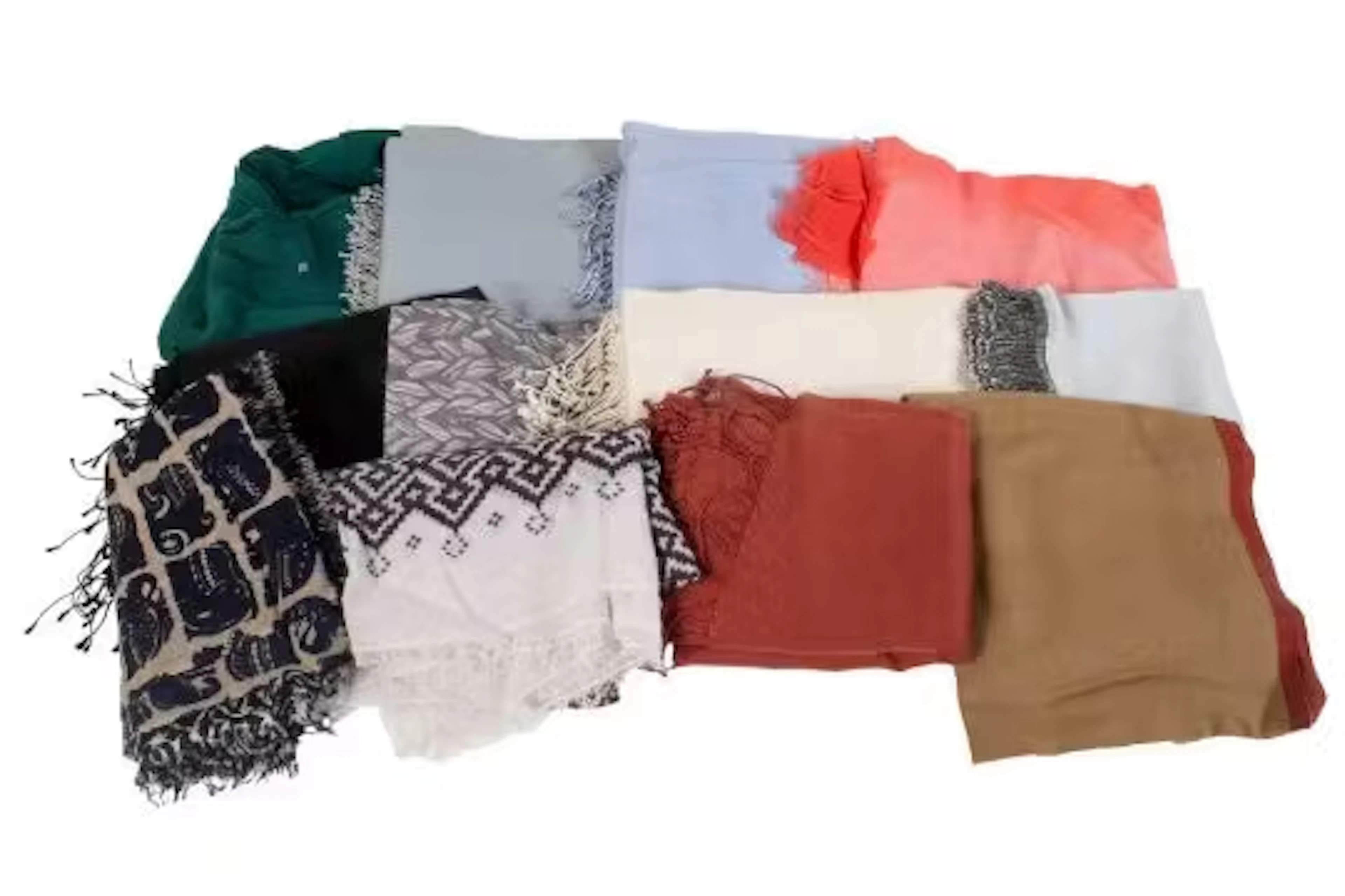 A collection of ladies designer and high end scarves.