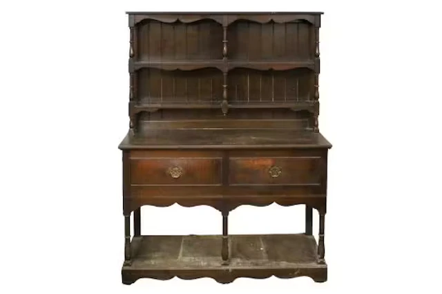 Small dark oak kitchen dresser.