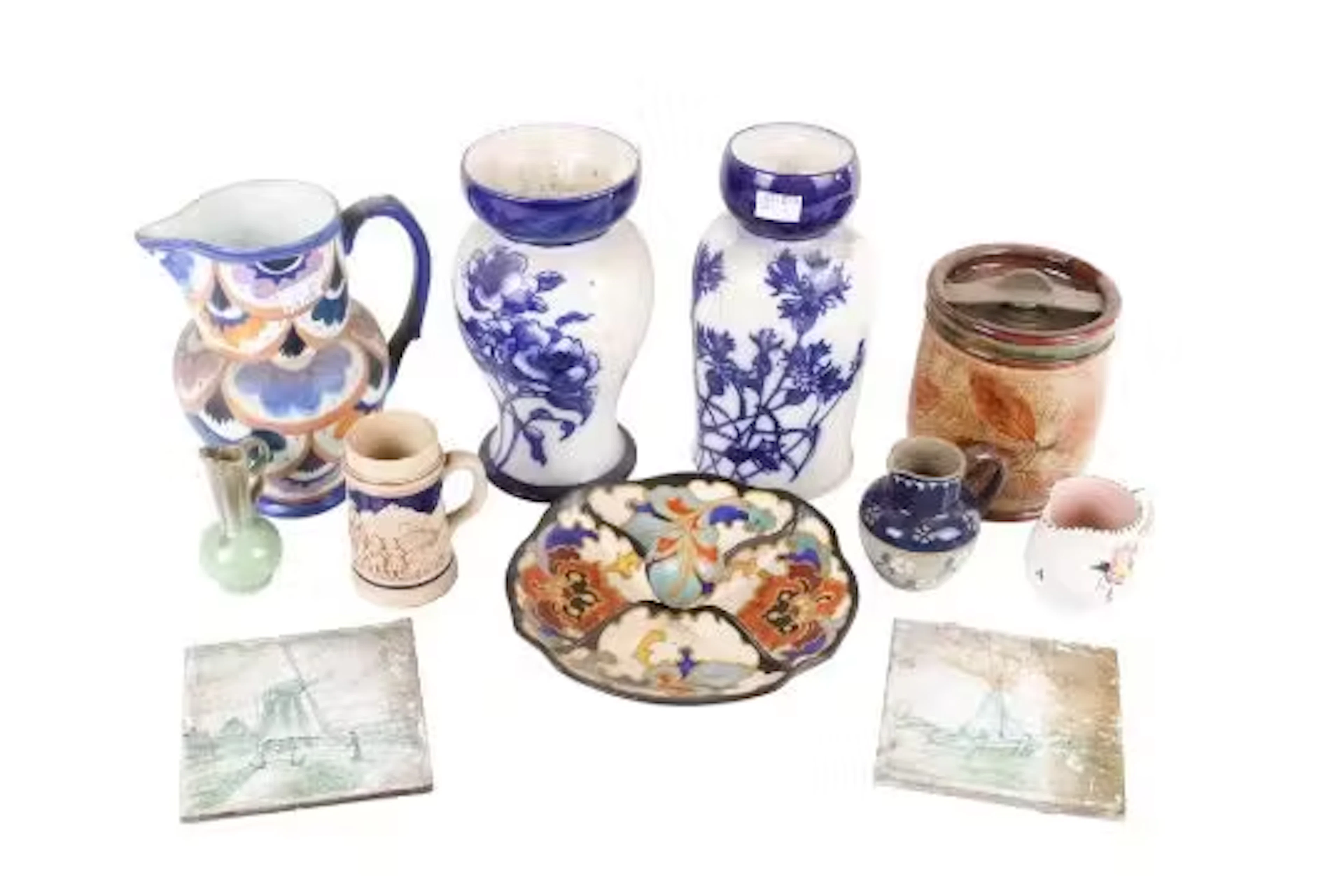 An assortment of vintage ceramics.