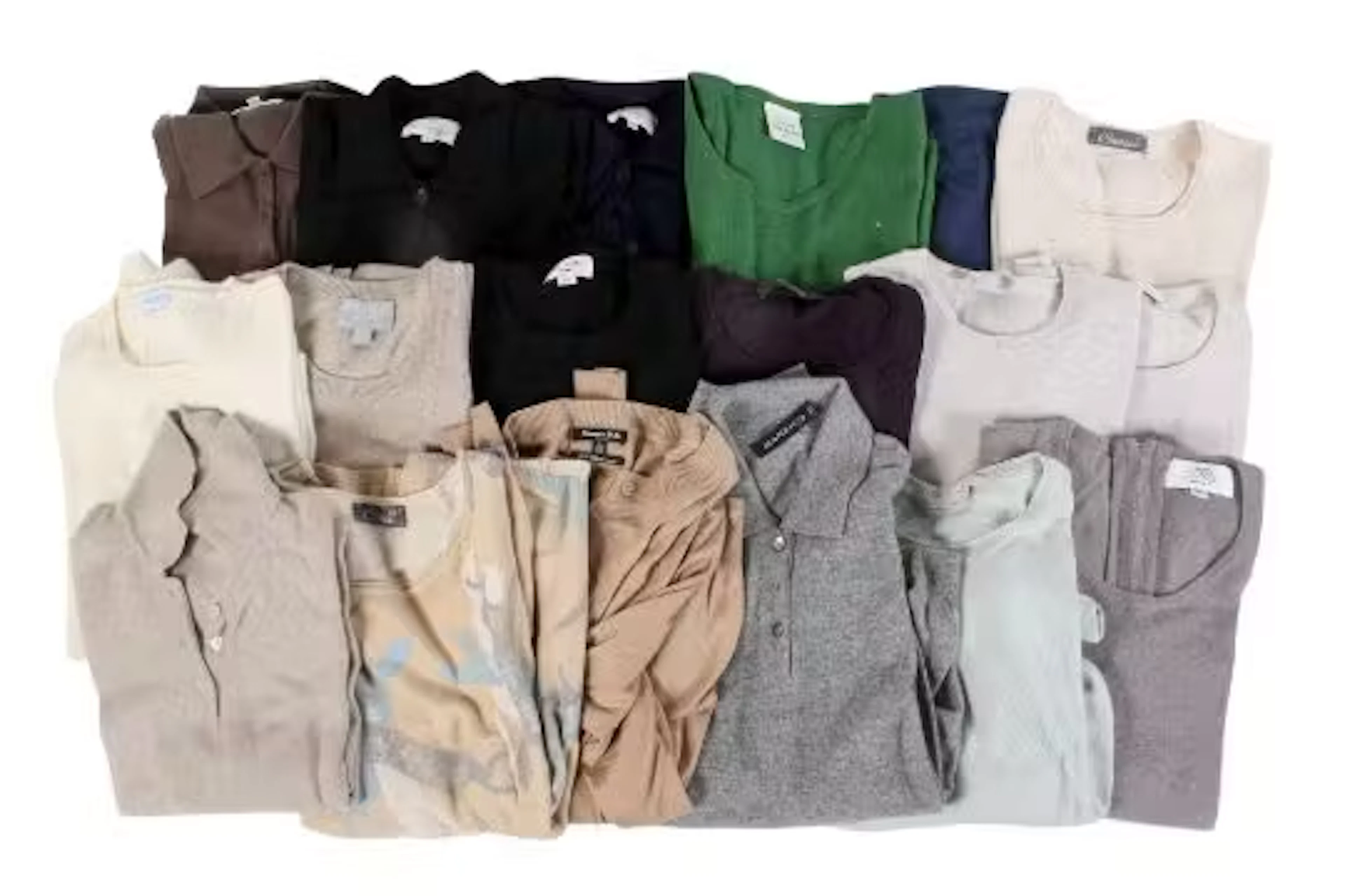 A collection of ladies designer and high end cashmere jumpers and cardigans.