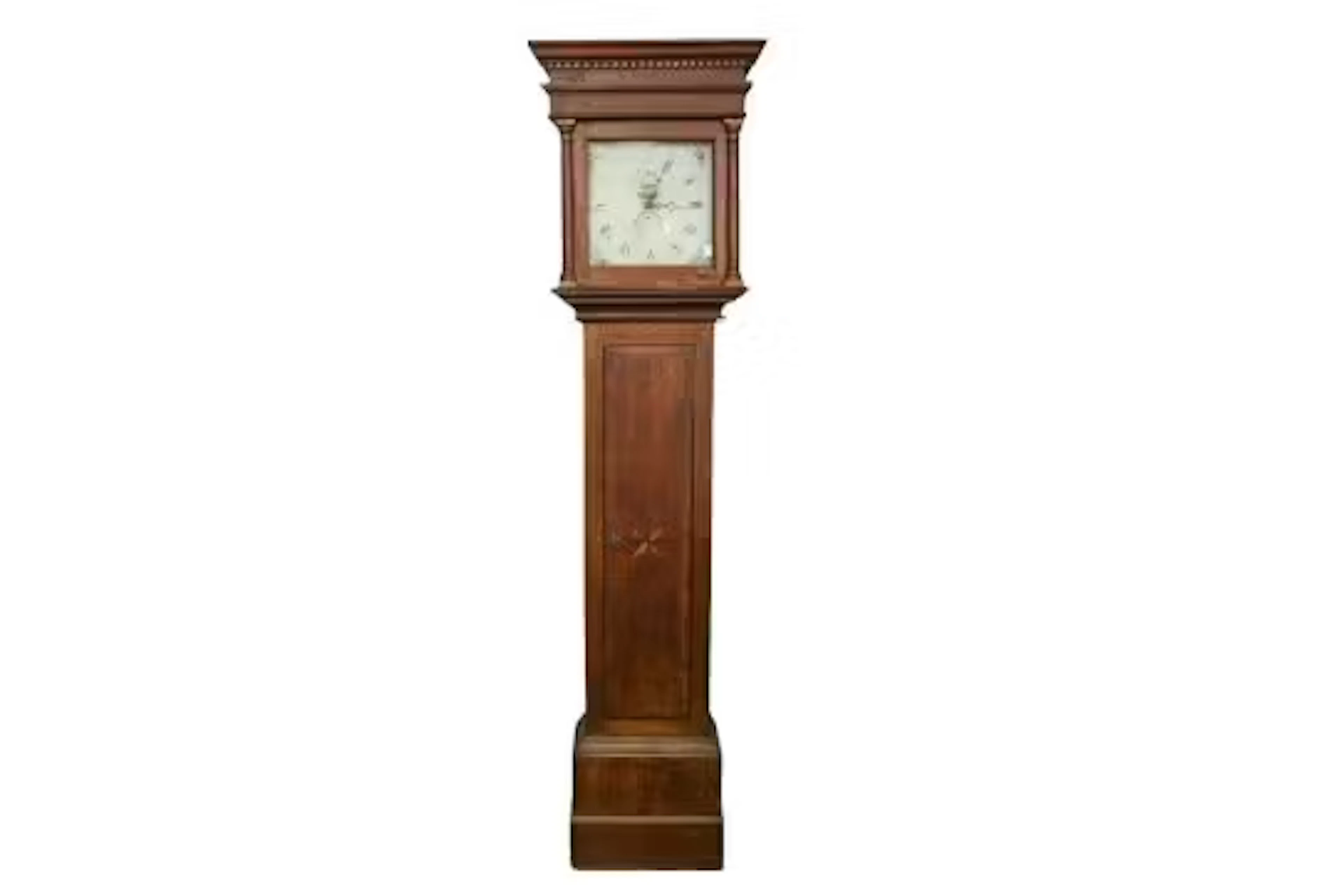 A 20th century oak longcase clock.