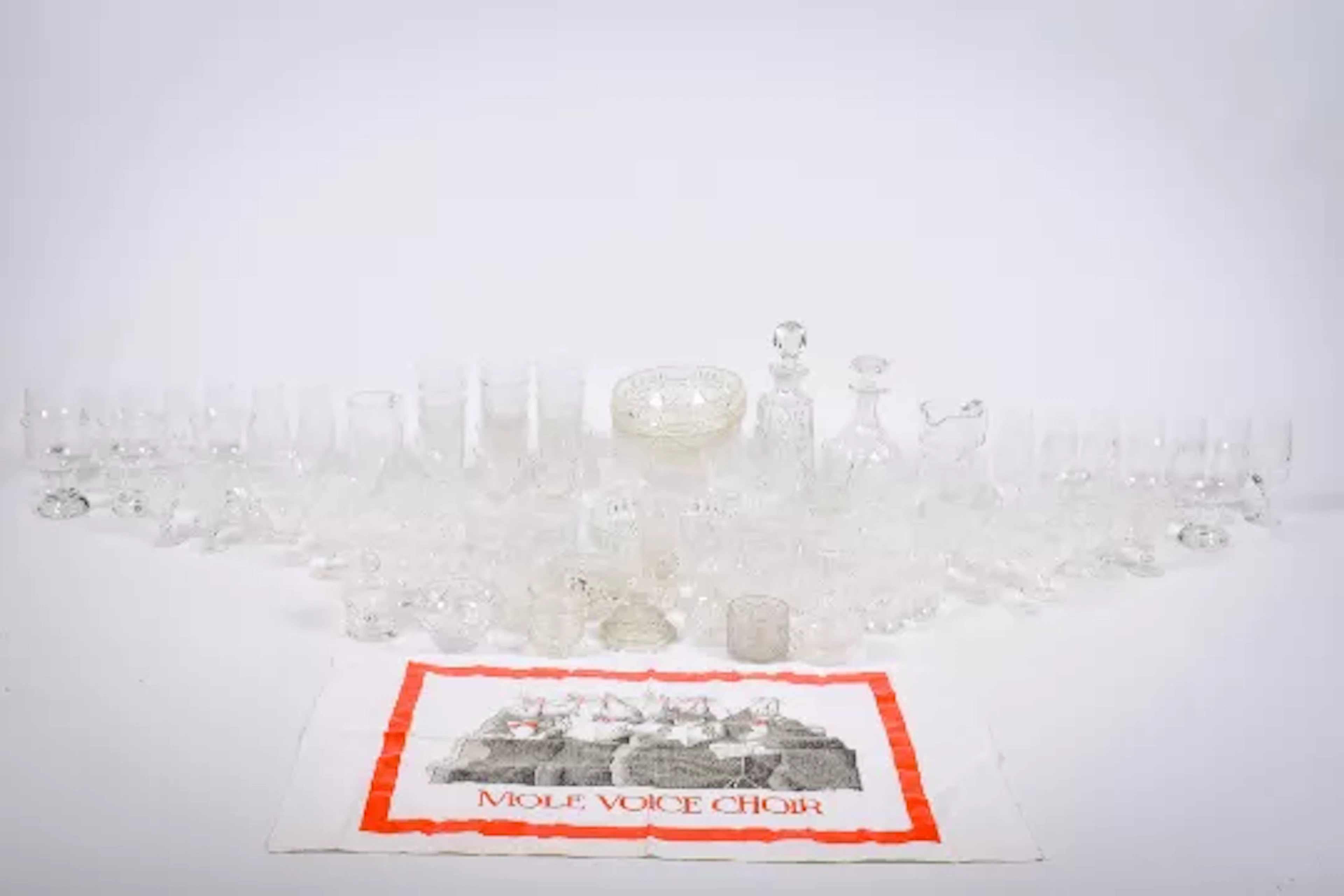 A very large collection of assorted glassware.