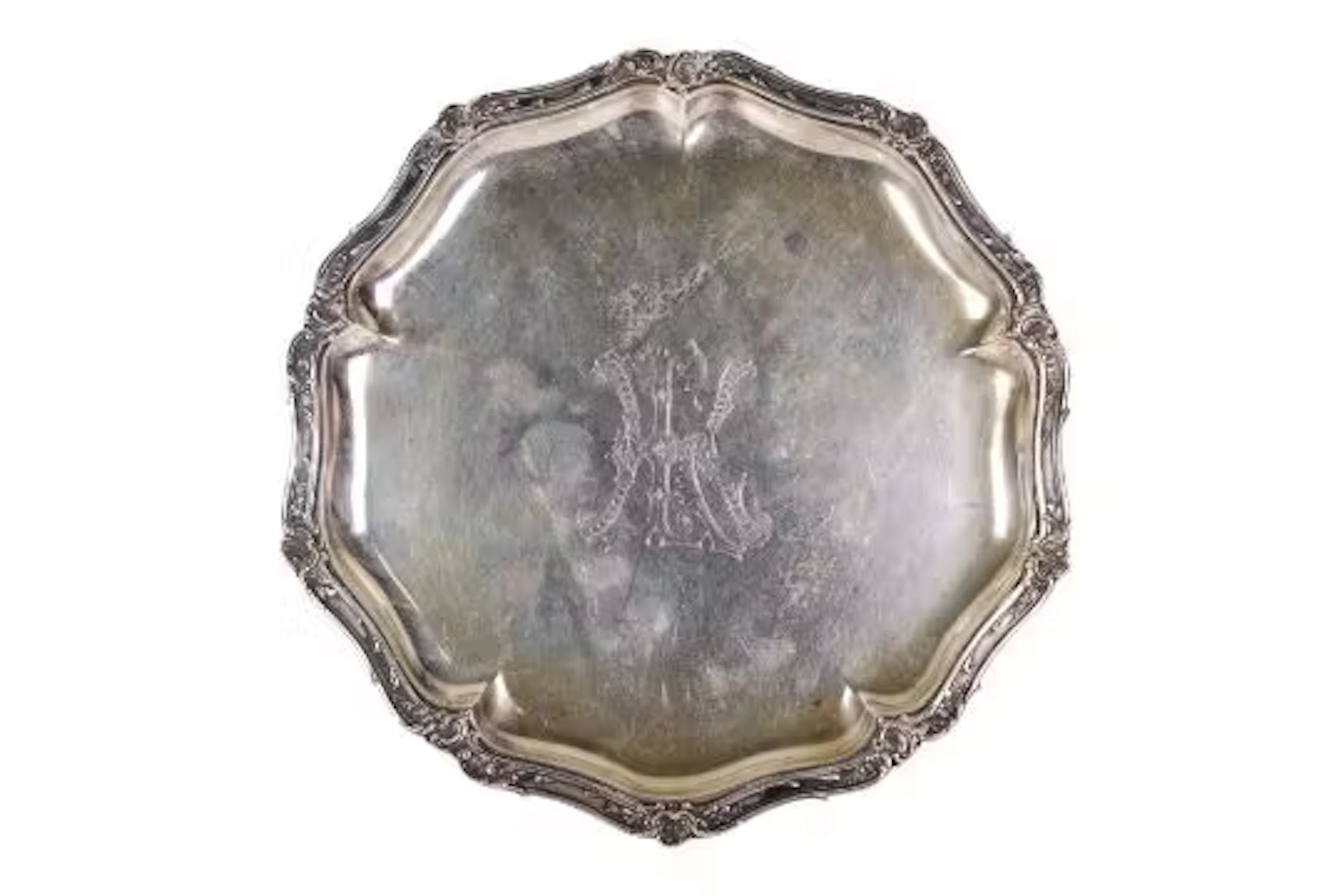 A German 800 silver salver.