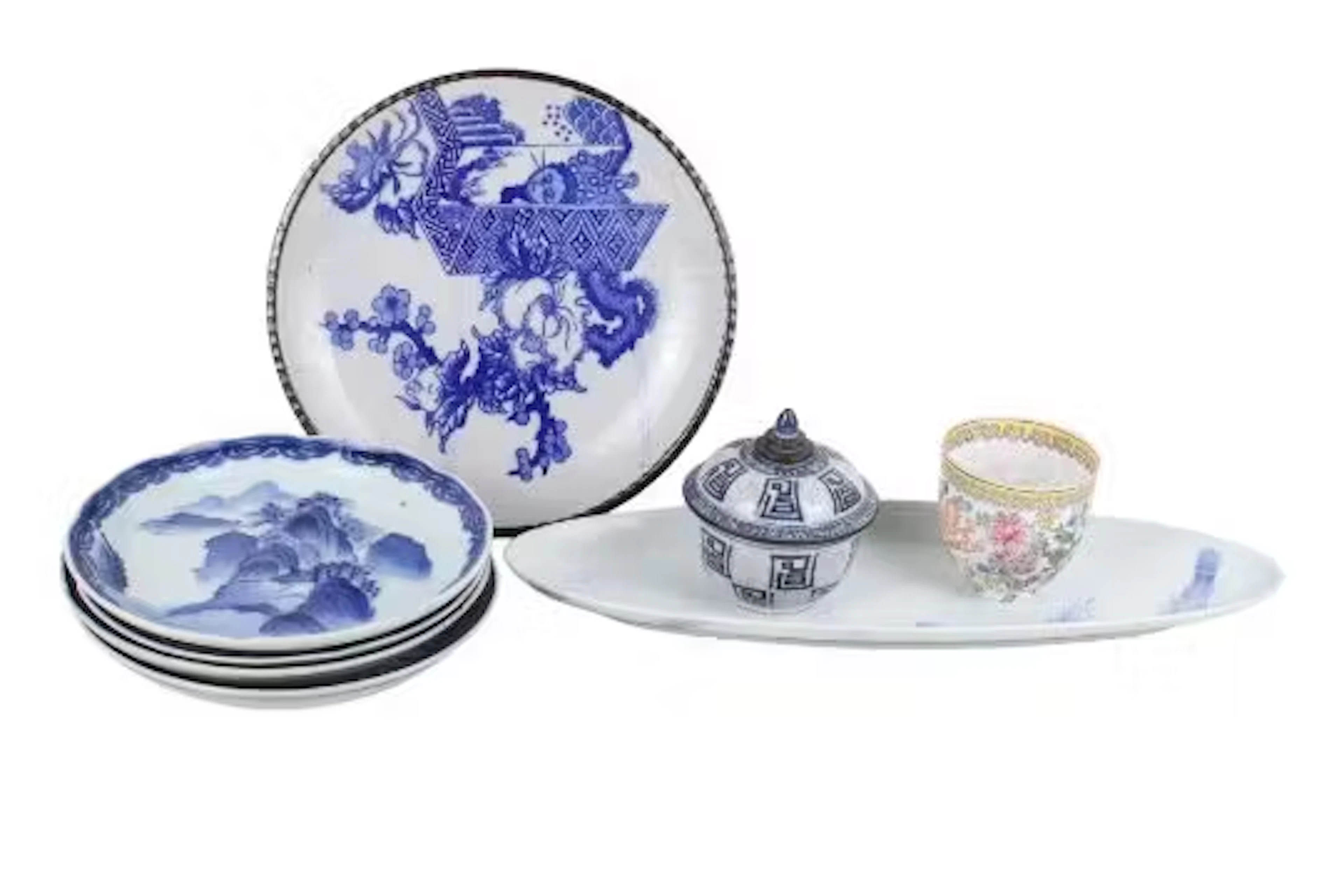A small group of 20th century Chinese and Japanese porcelain.