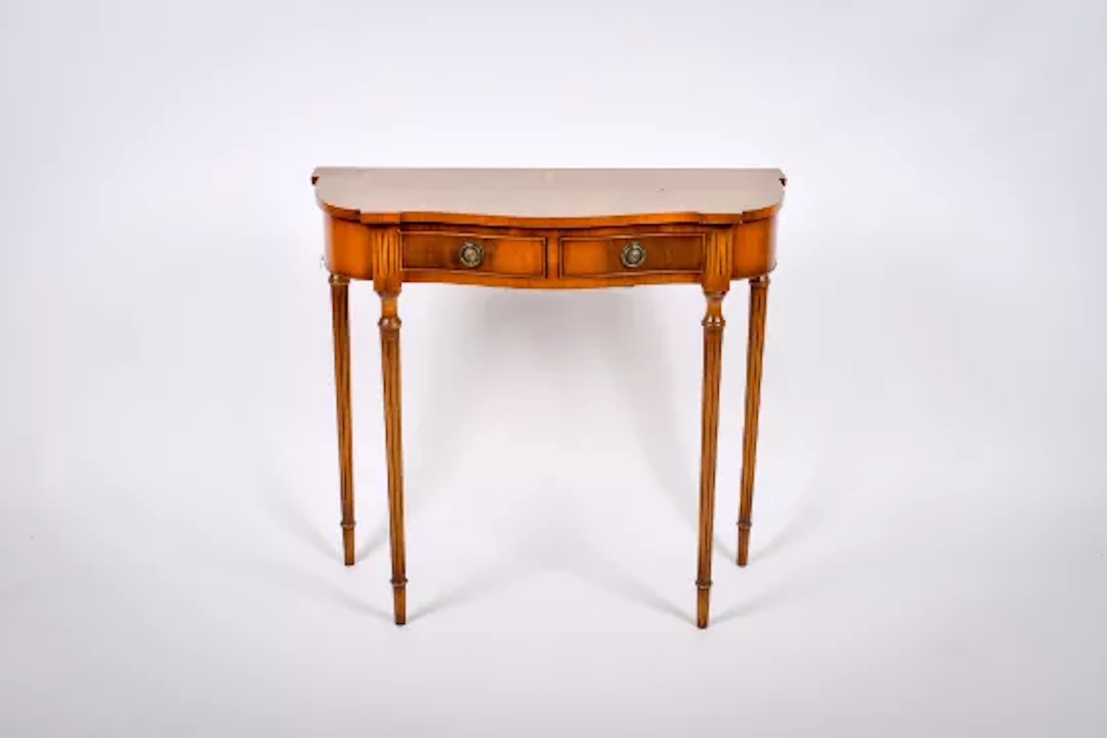 A 20th century Georgian style mahogany hall console table.