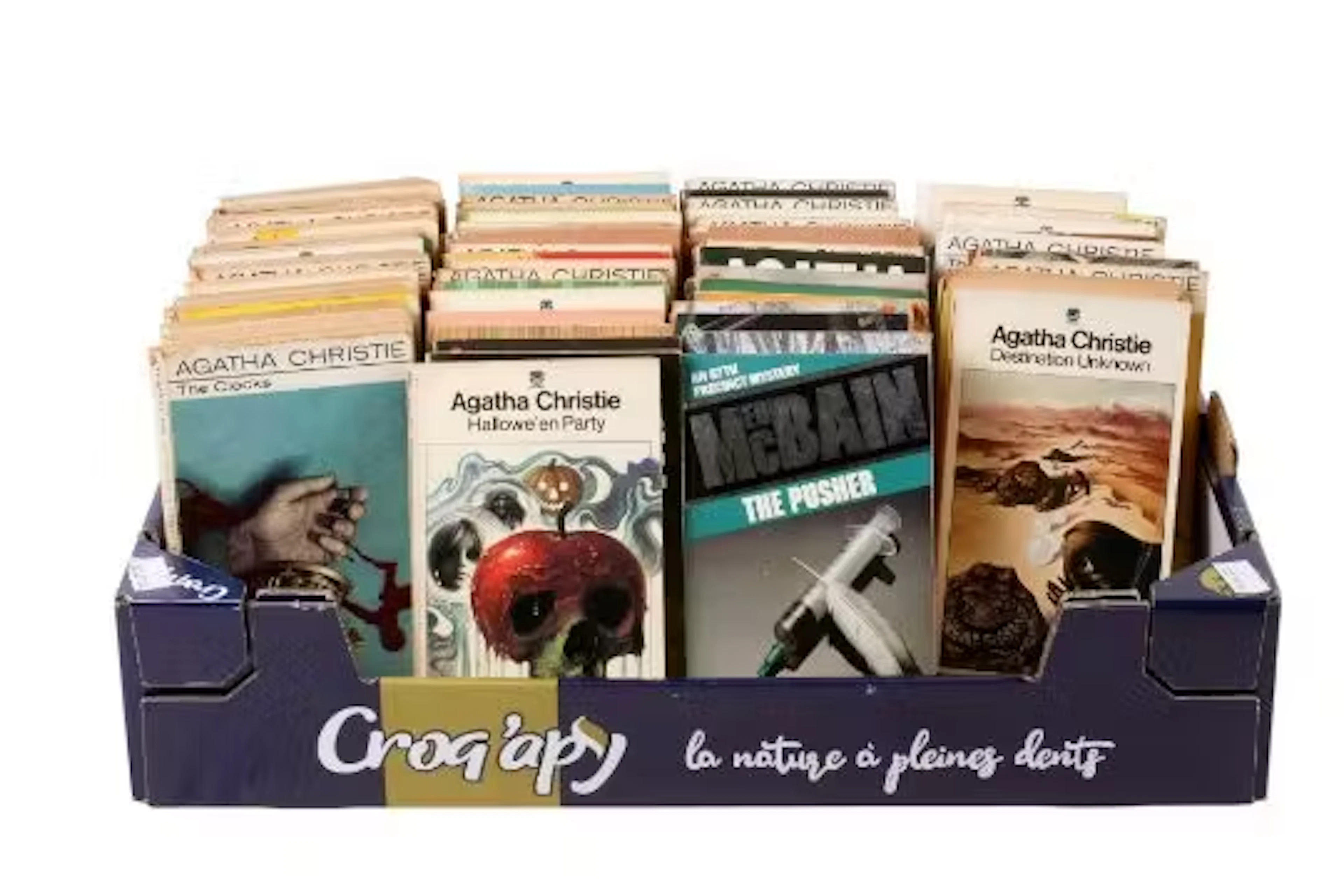 A collection of approximately 50 assorted Agatha Christie paperback books, etc.