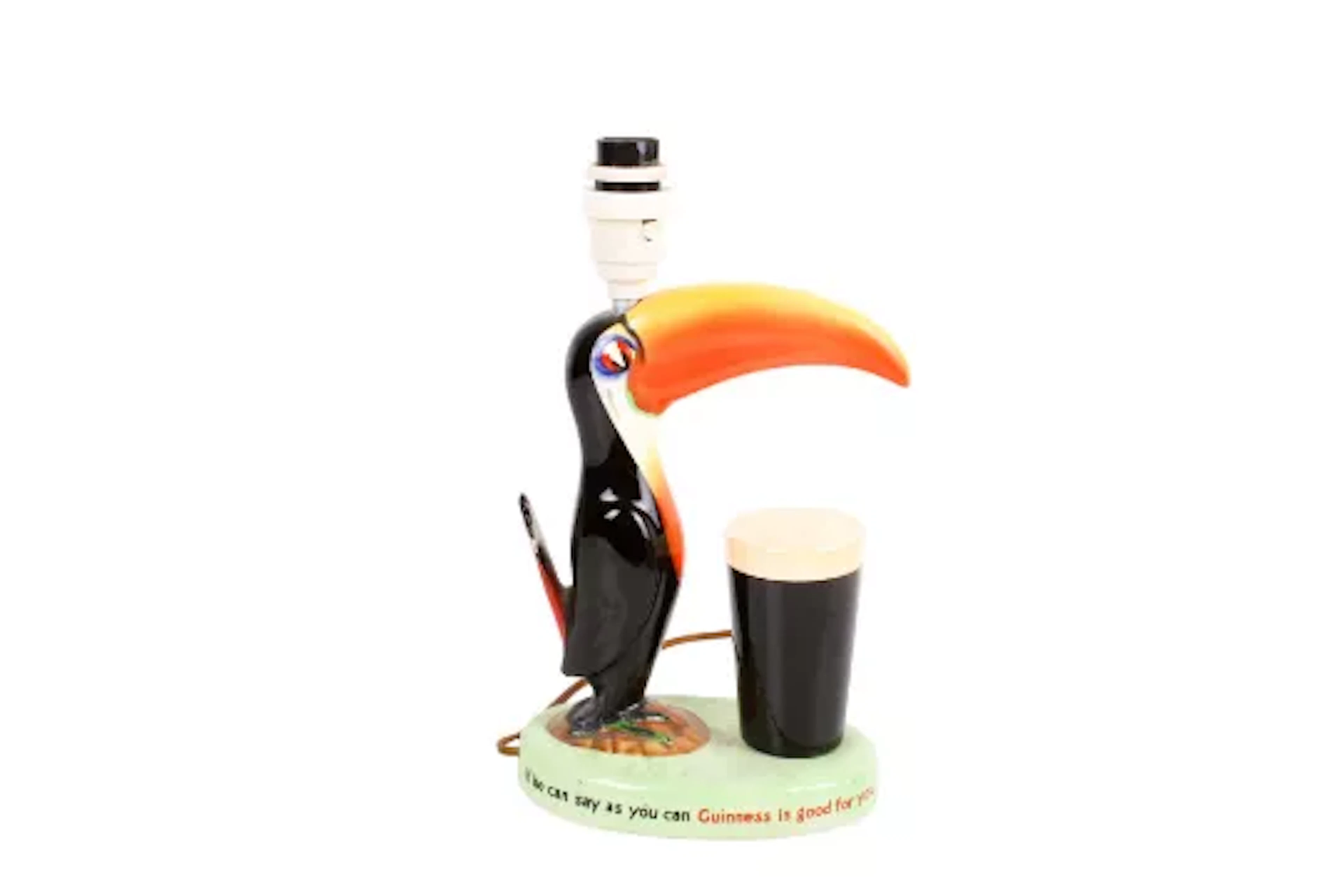 Carlton Ware Guinness Toucan table lamp, GA2178 (AF).