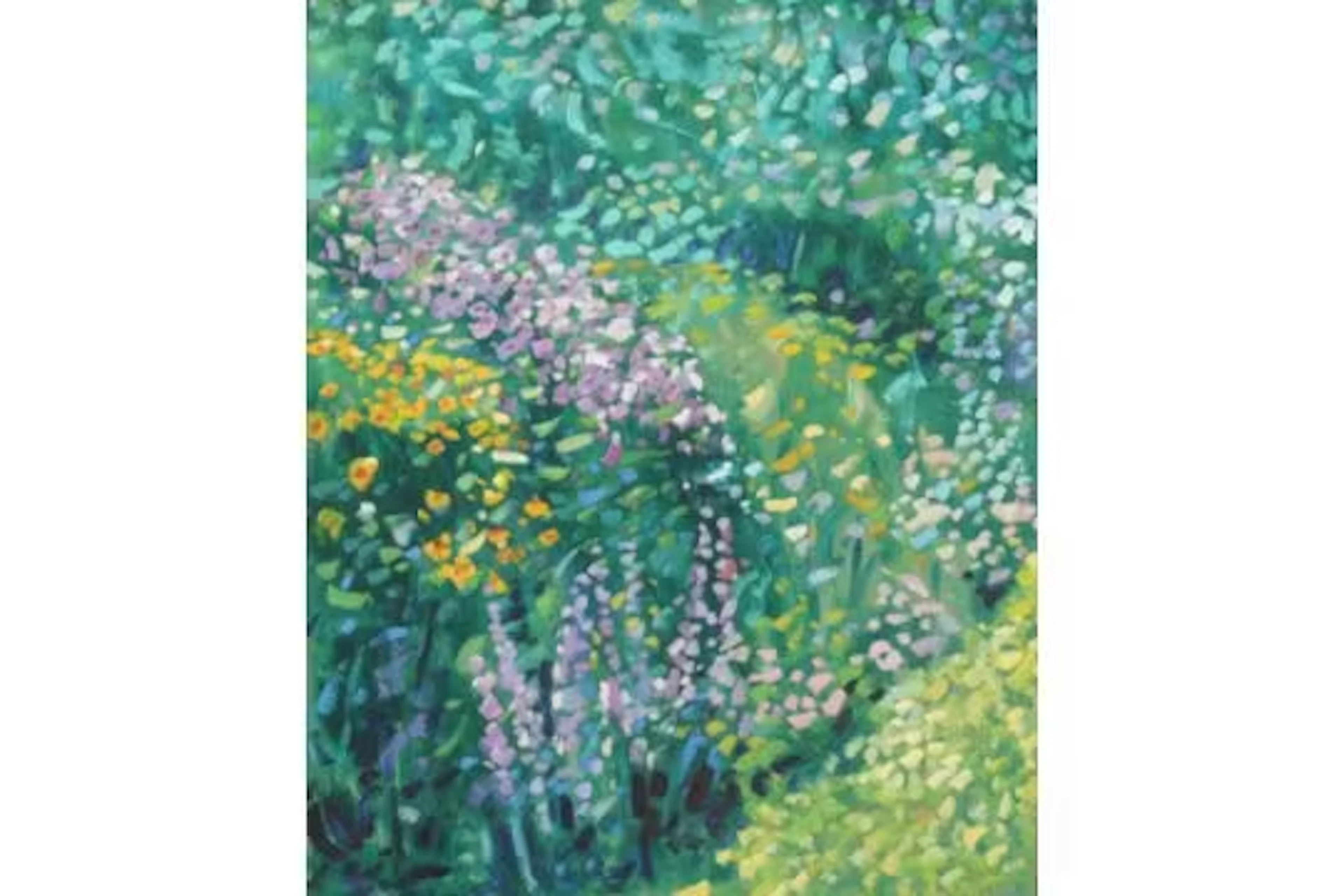 Paul Stephens (20th century) - 'Monets Garden', oil on board.