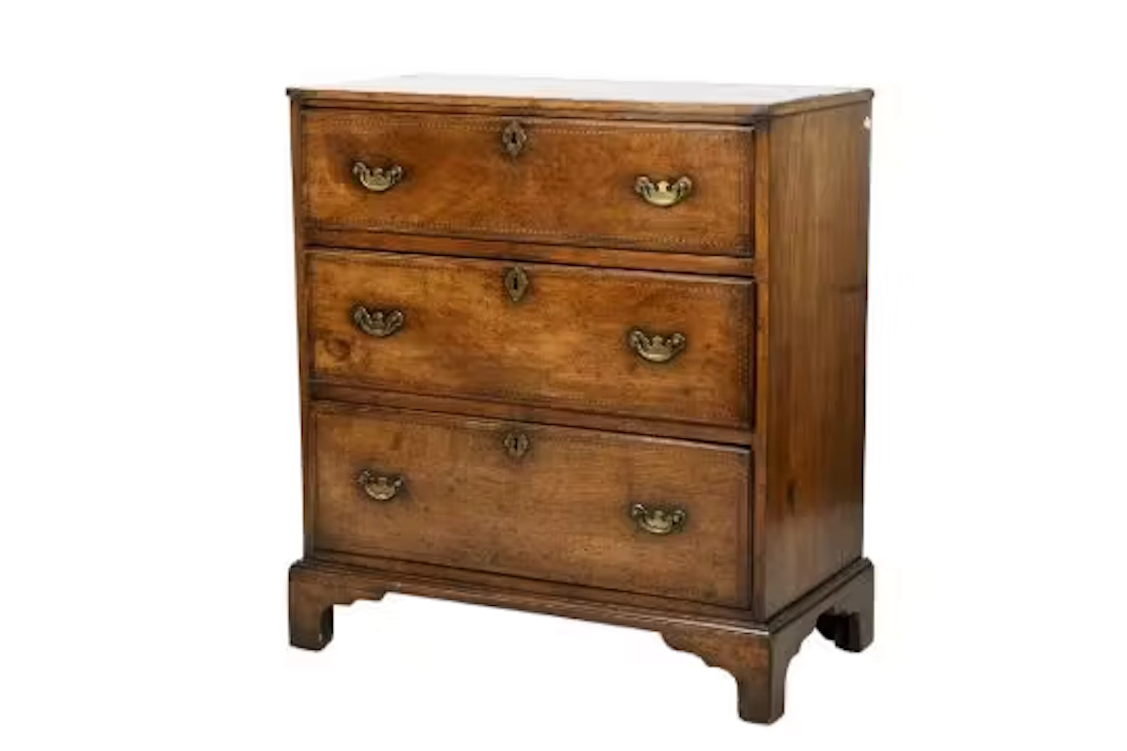 A 19th century mahogany and satinwood inlaid chest of drawers.
